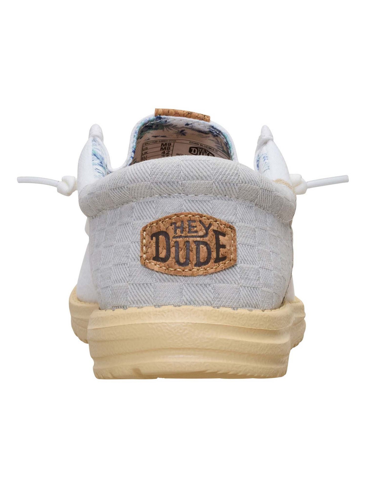 Hey Dude Wally Funk, slip on unisex adulte bianche leggere e flessibili