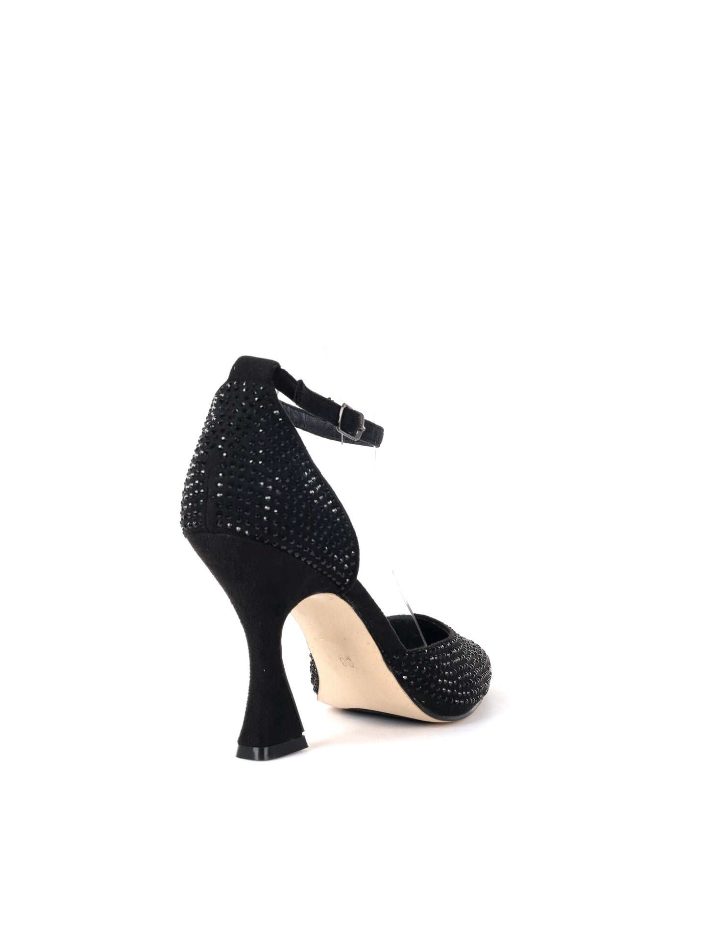 DECOLLETE' CON STRASS CLYO' DA DONNA NERO