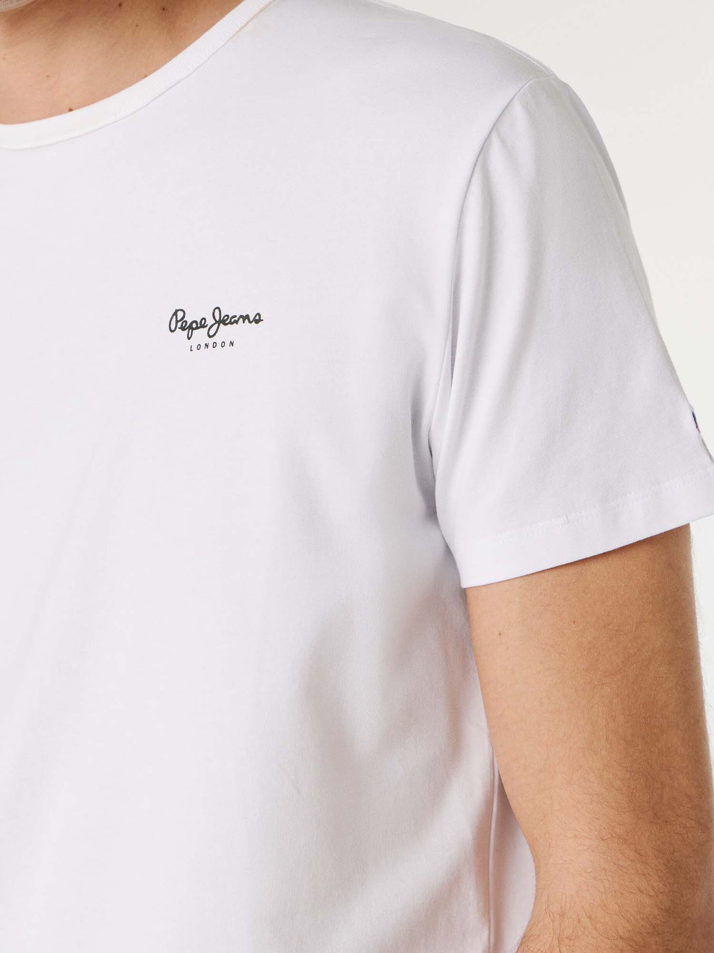 Pepe Jeans Original, t-shirt maniche corte da uomo bianca