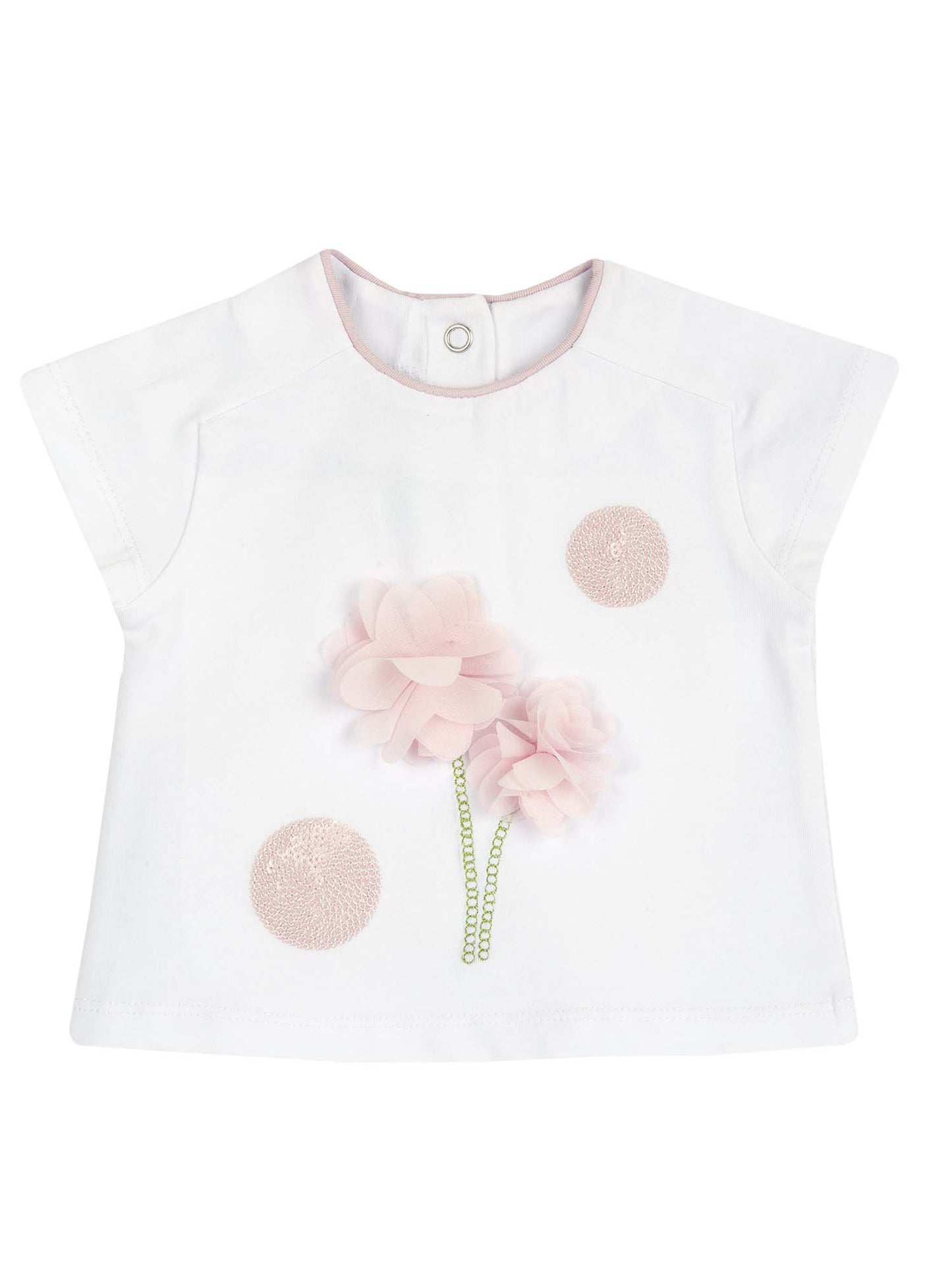 CHICCO T-SHIRT MM - BIANCO ROSA
