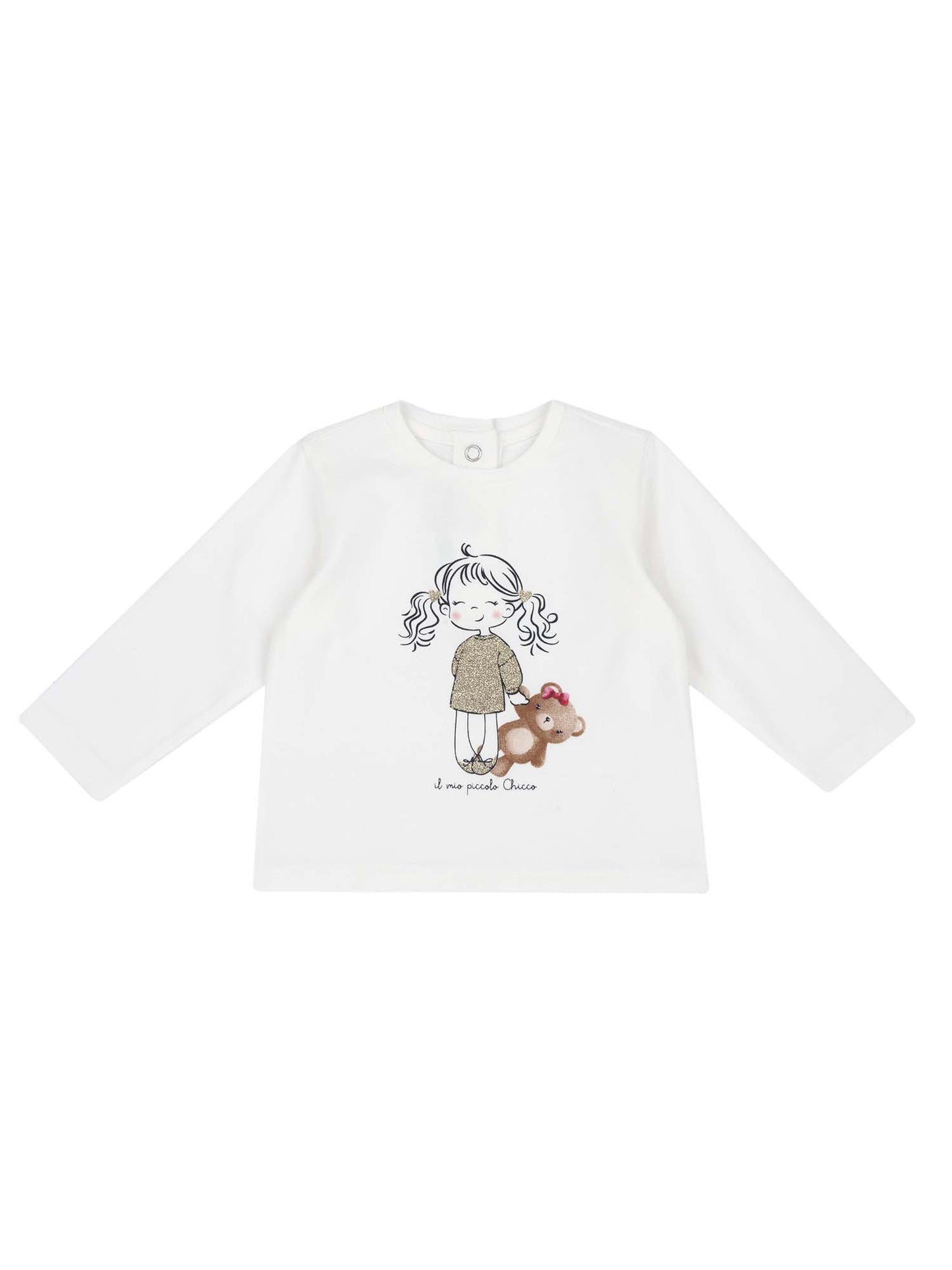 T-SHIRT MANICA LUNGA CHICCO BAMBINA BIANCO