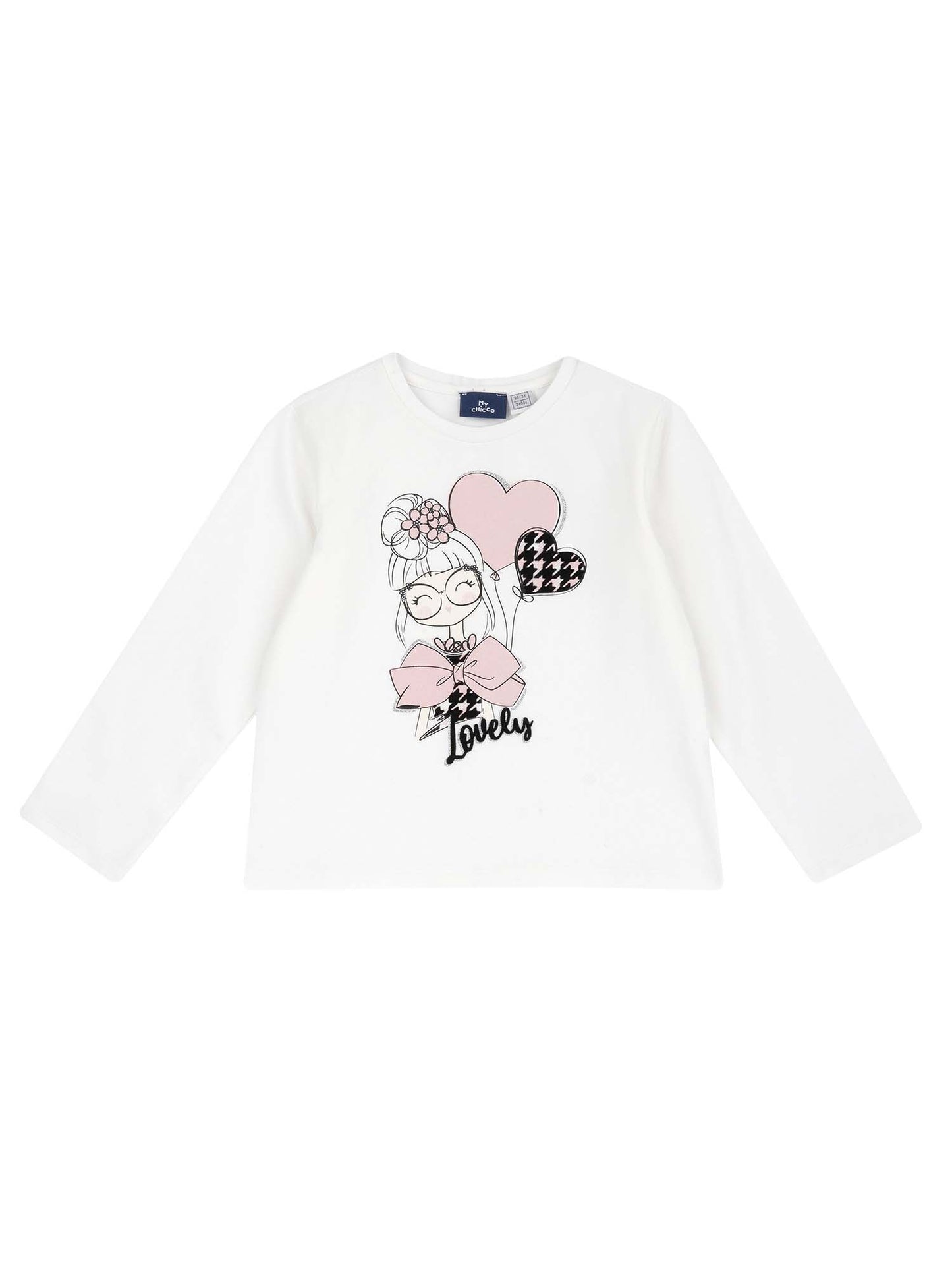 MAGLIA MANICA LUNGA CHICCO BAMBINA BIANCO