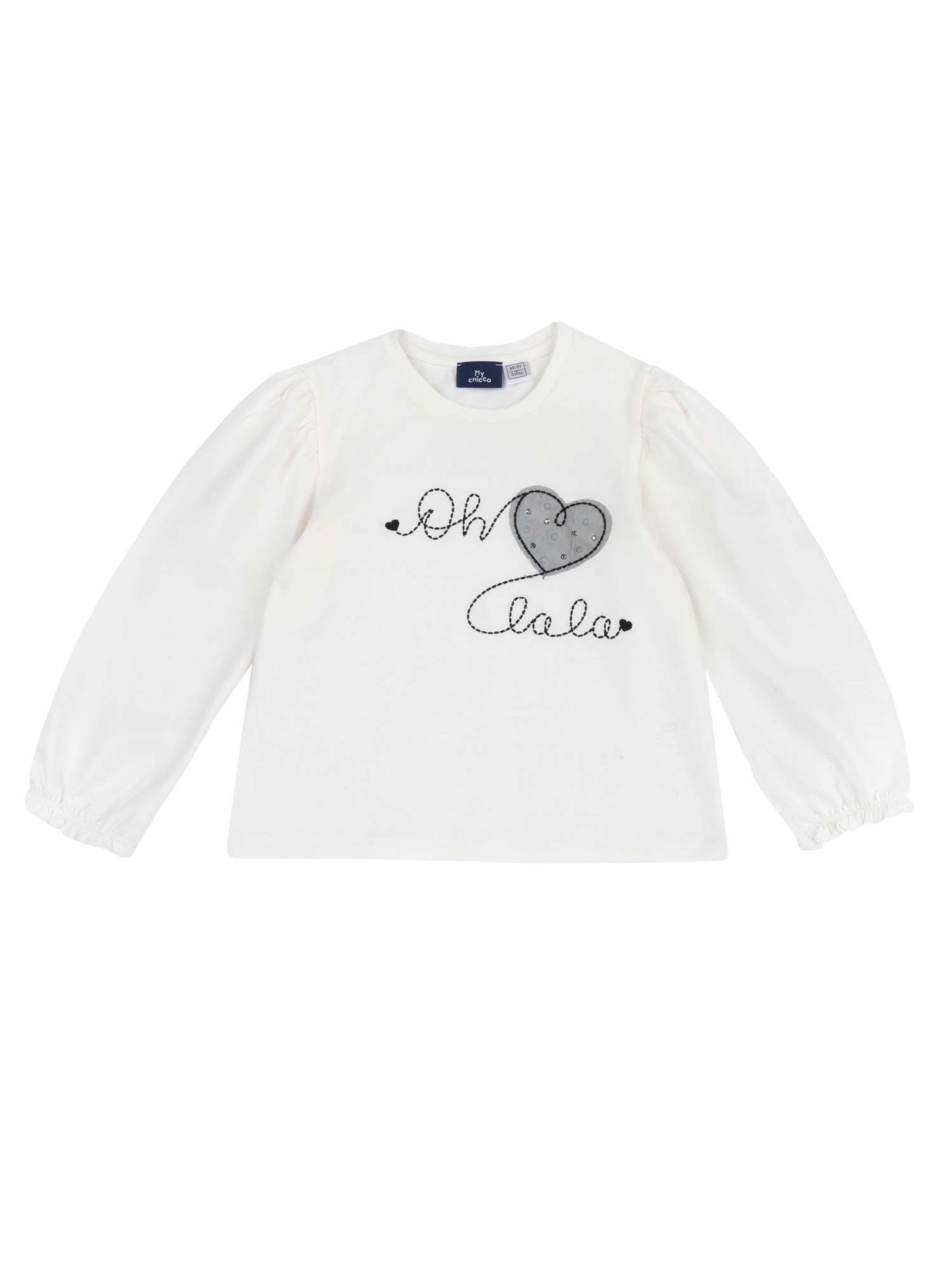 T-SHIRT MANICA LUNGA CHICCO BAMBINA BIANCO