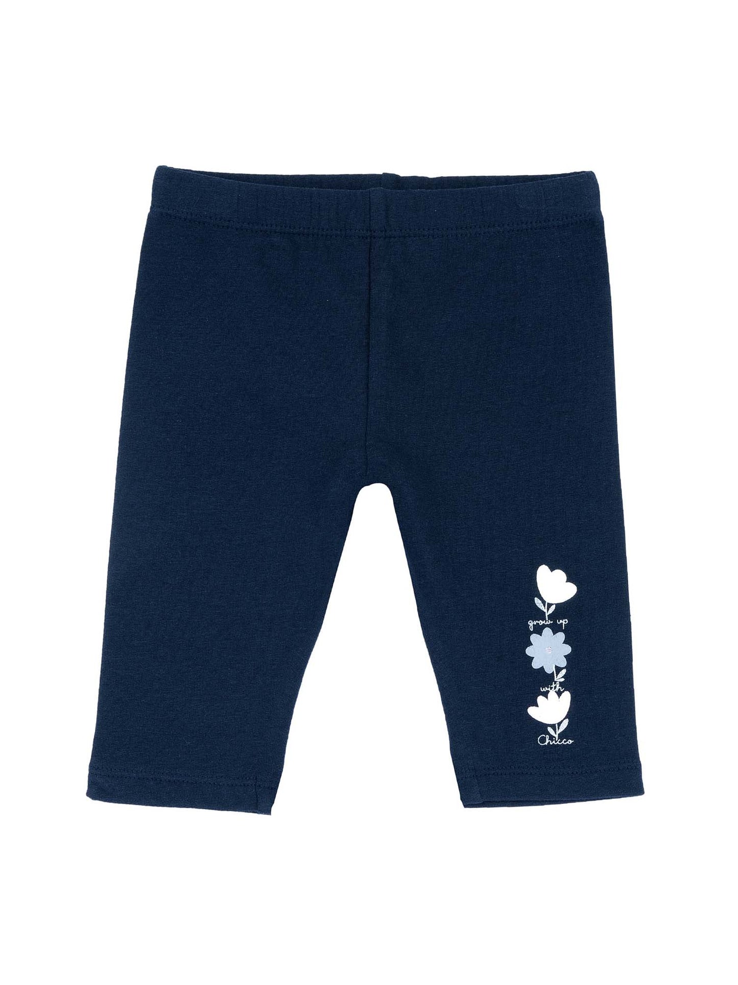 LEGGINGS CON FIORI CHICCO BAMBINA BLU