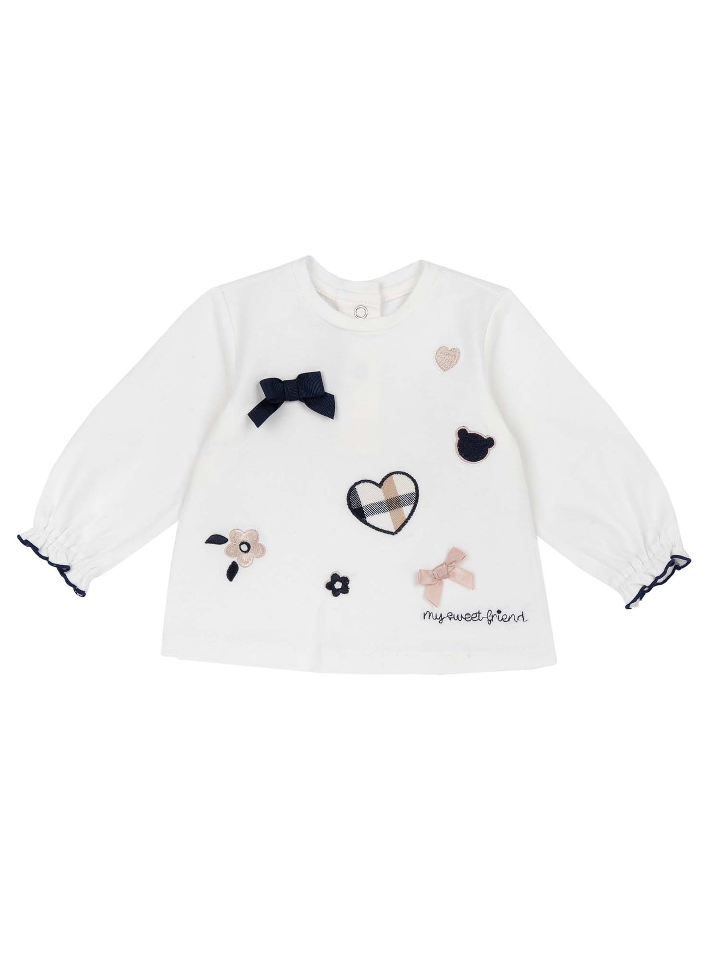 T-SHIRT MANICA LUNGA CHICCO BAMBINA BIANCO