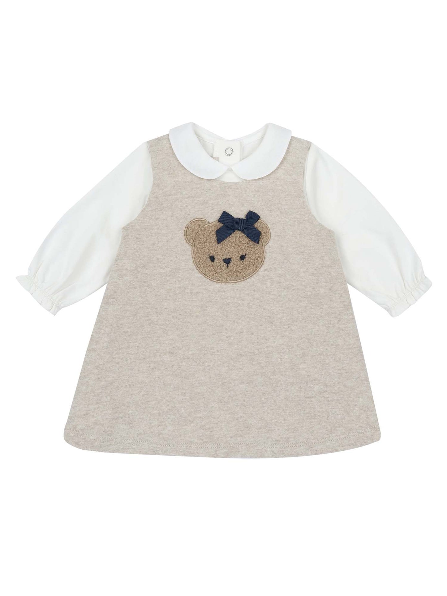 VESTITO+T-SHIRT CHICCO BAMBINA BIANCO