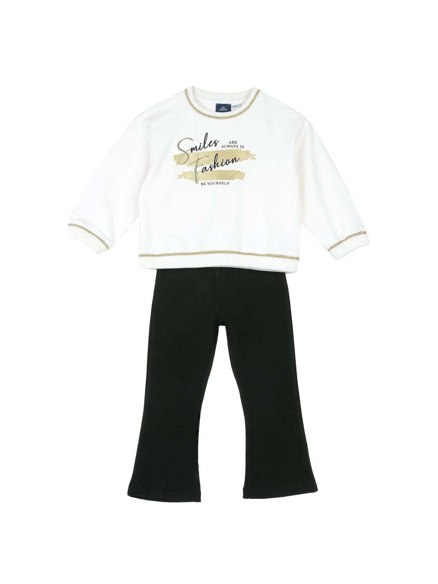 COMPLETINO FELPA+LEGGINGS CHICCO BAMBINA BIANCO