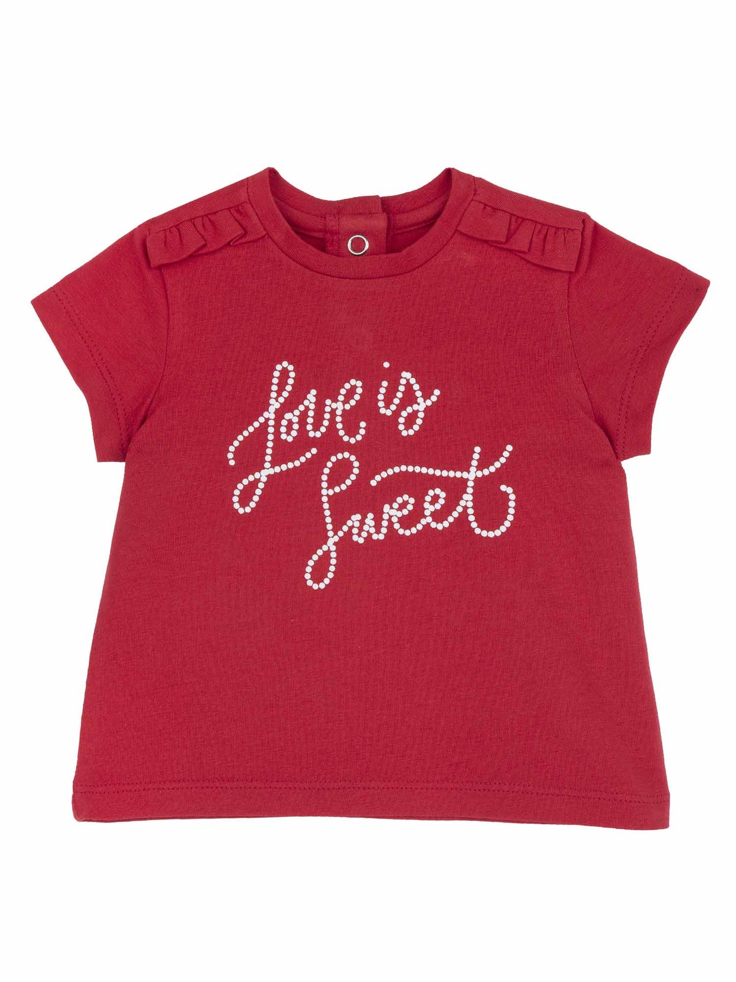 T-shirt maniche corte Chicco rossa da bimba/o