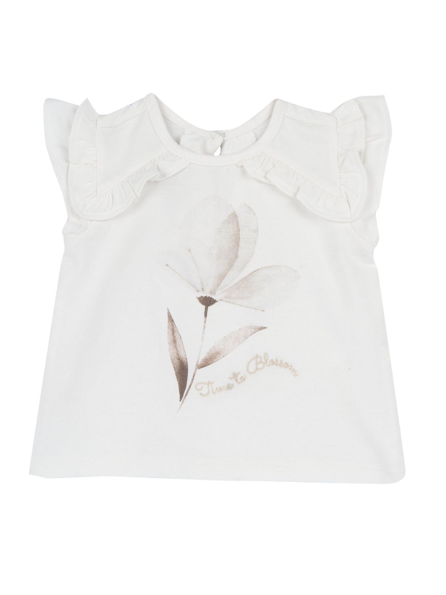 T-shirt maniche corte Chicco bianca per da bimba/o