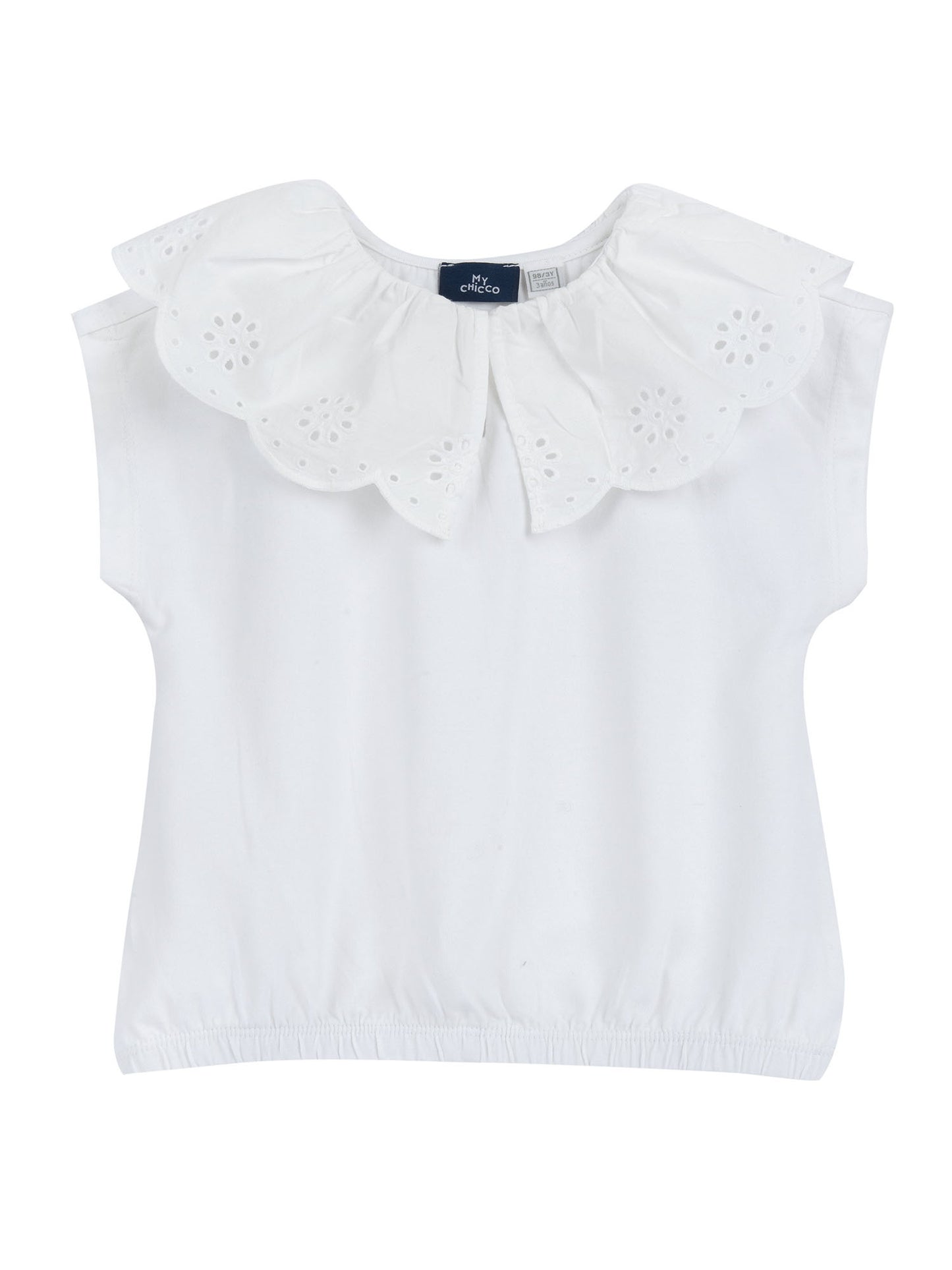 T-shirt da bimba/o Chicco a maniche corte bianca