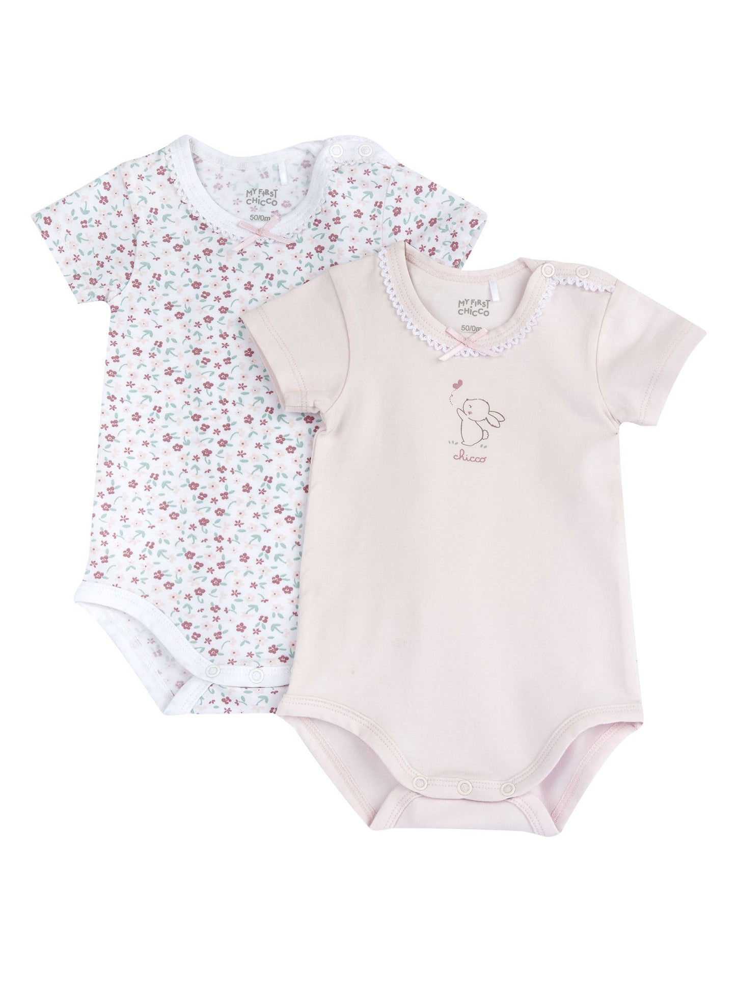 Set di 2 body rosa da bimba/o Chicco