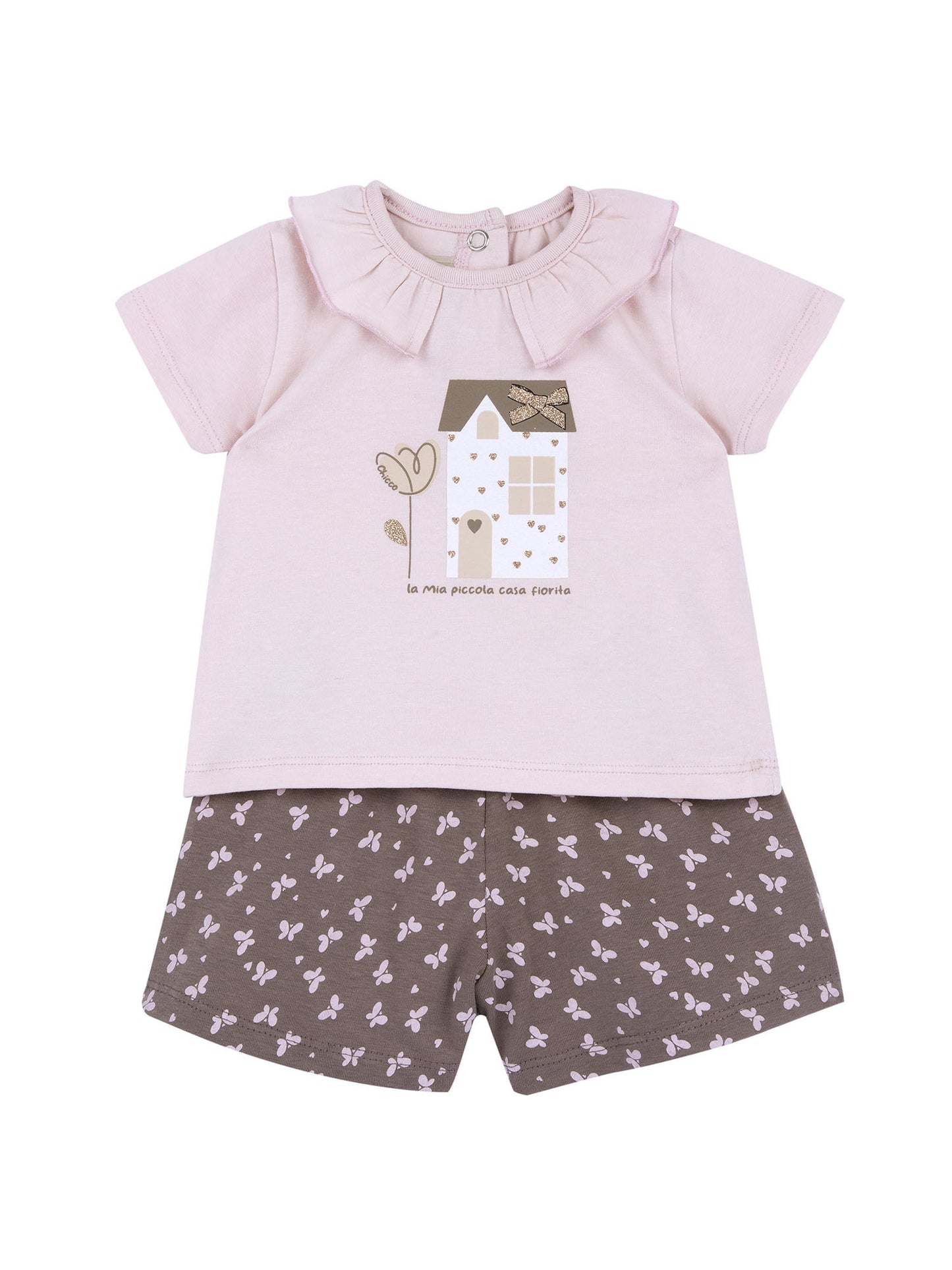 Chicco completo da bimba/o rosa per la primavera estate