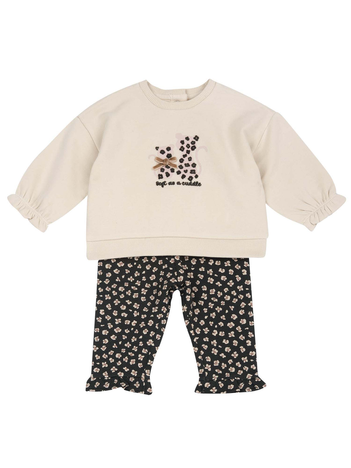 Chicco felpa+legging completo da bambino/a panna