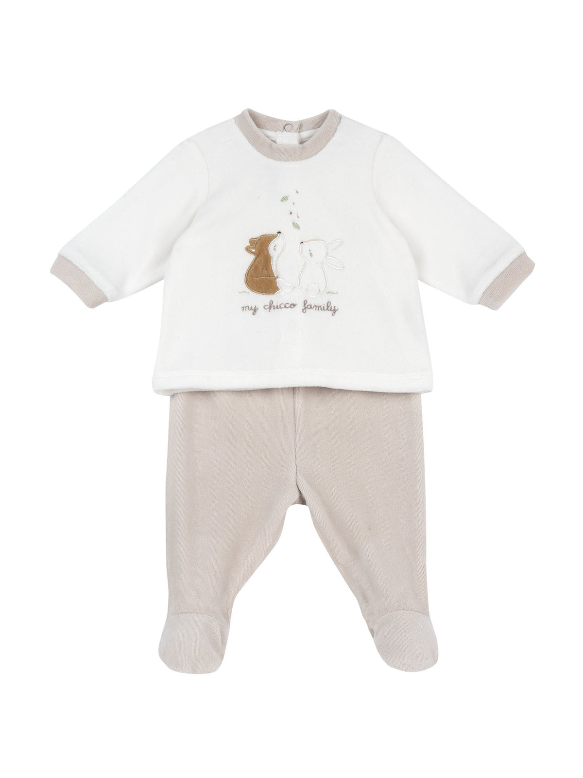 Chicco tutina 2 pz da bambino/a bianco beige