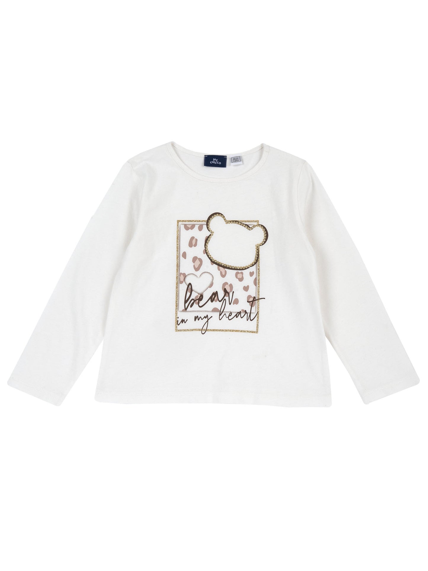 Chicco T-shirt ml, t-shirt a maniche lunghe da unisex bambino bianca