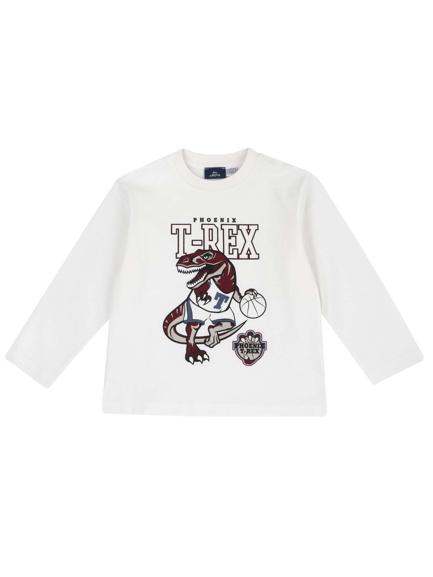 T-SHIRT MANICA LUNGA DINOSAURO CHICCO BIANCO