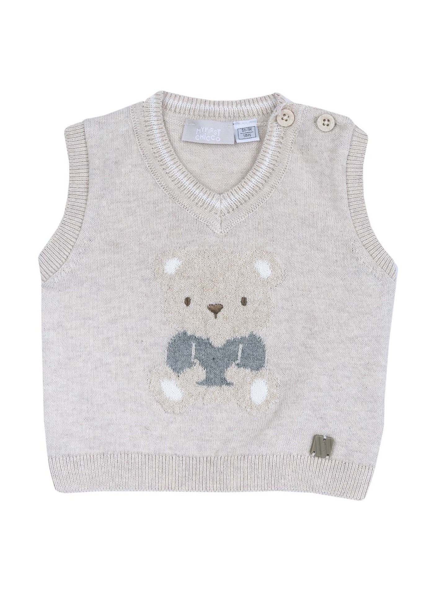 MAGLIA GILET CHICCO BAMBINO BEIGE