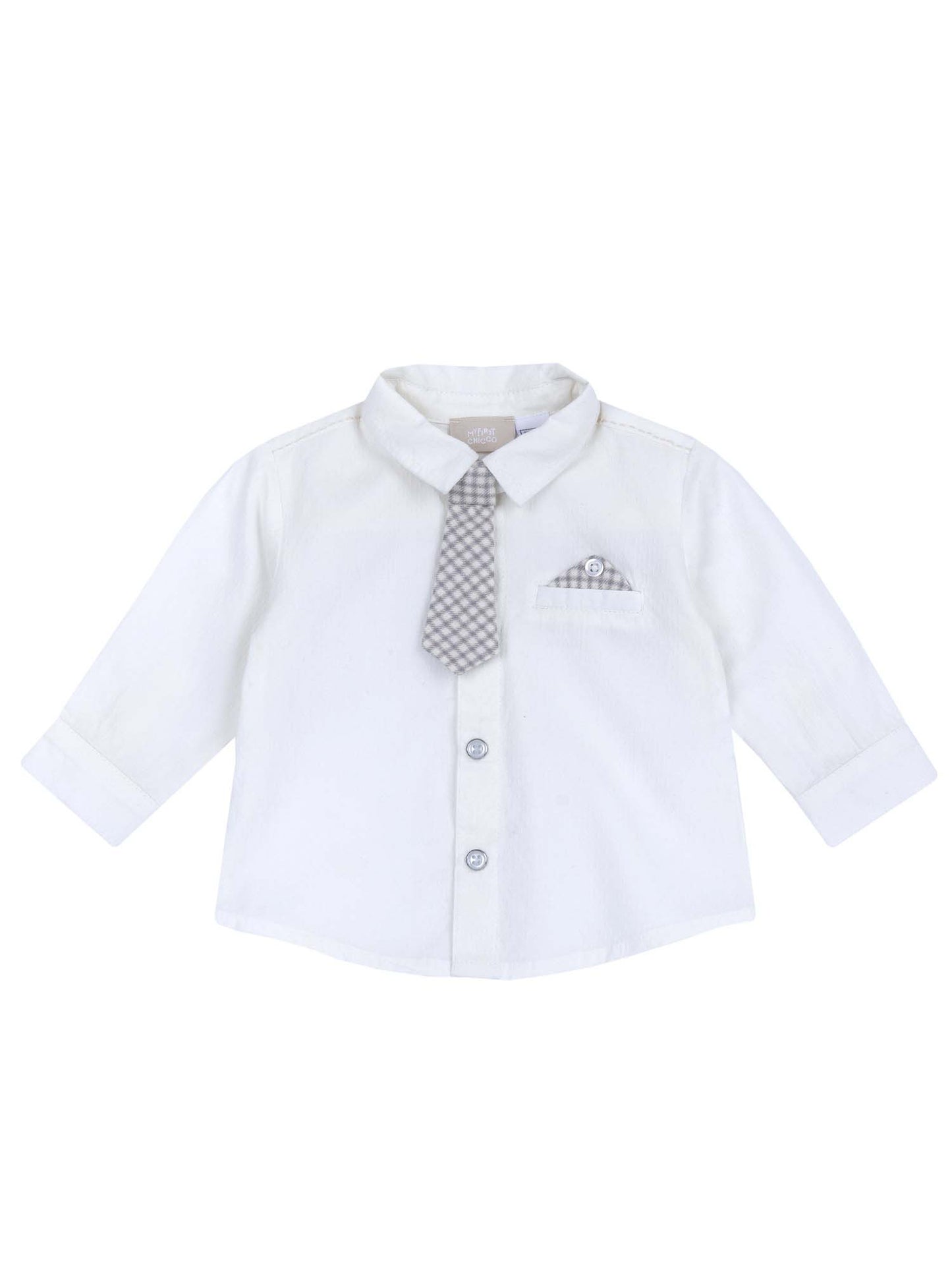 CAMICIA CON CRAVATTA CHICCO BAMBINO BIANCO
