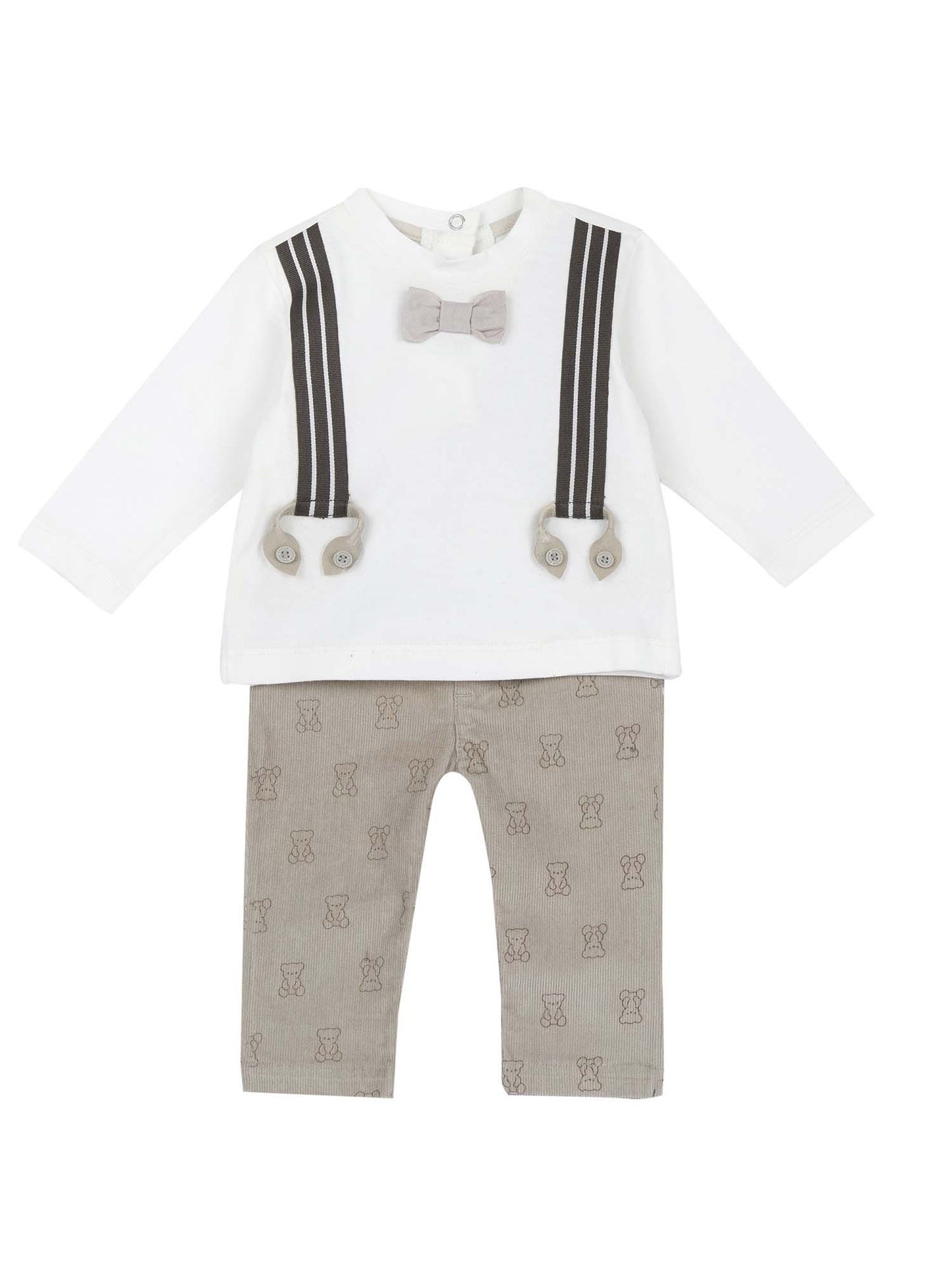 COMPLETINO T-SHIRT+PANTALONE CHICCO BAMBINO BIANCO