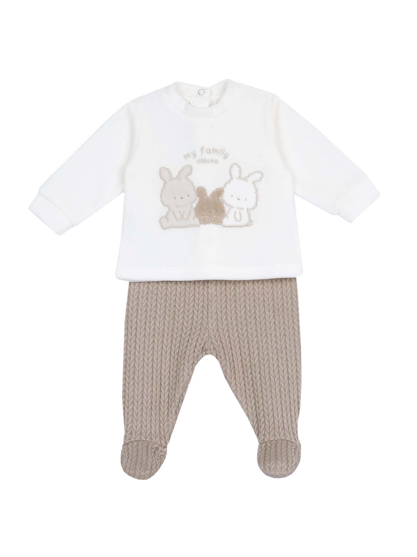 TUTINA CHICCO 2 PEZZI UNISEX BIANCO BEIGE