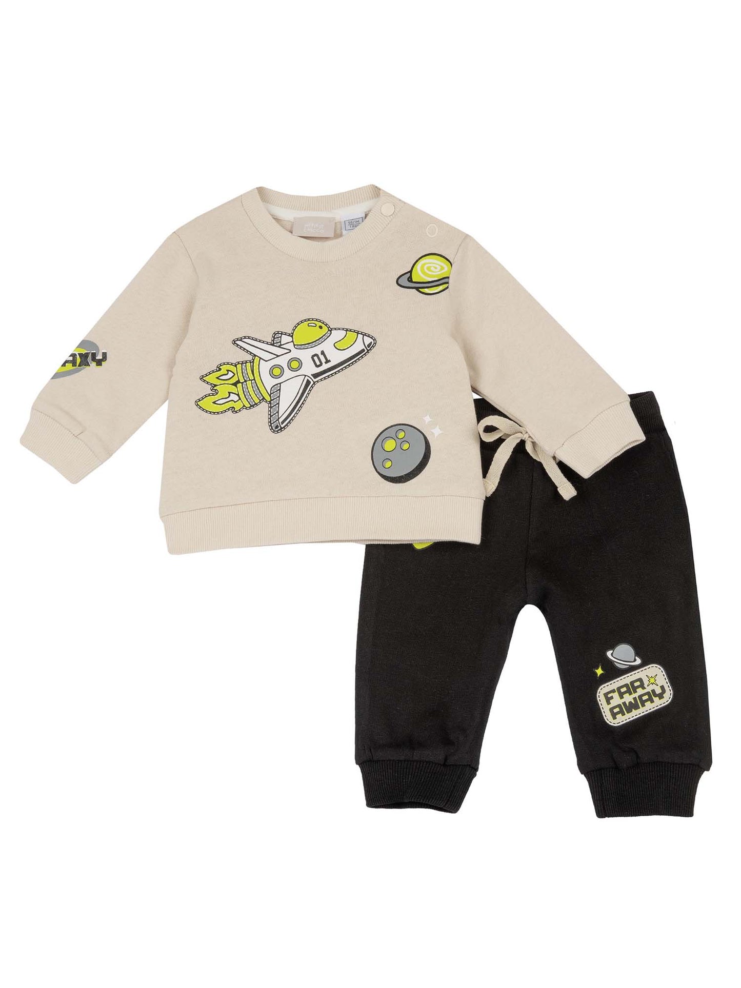 TUTA TEMA SPAZIO CHICCO BAMBINO BEIGE NERO