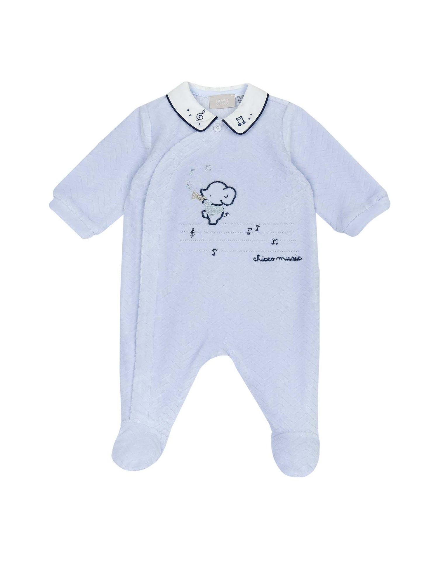 TUTINA CON APERTURA ANTERIORE CHICCO BAMBINO CELESTE