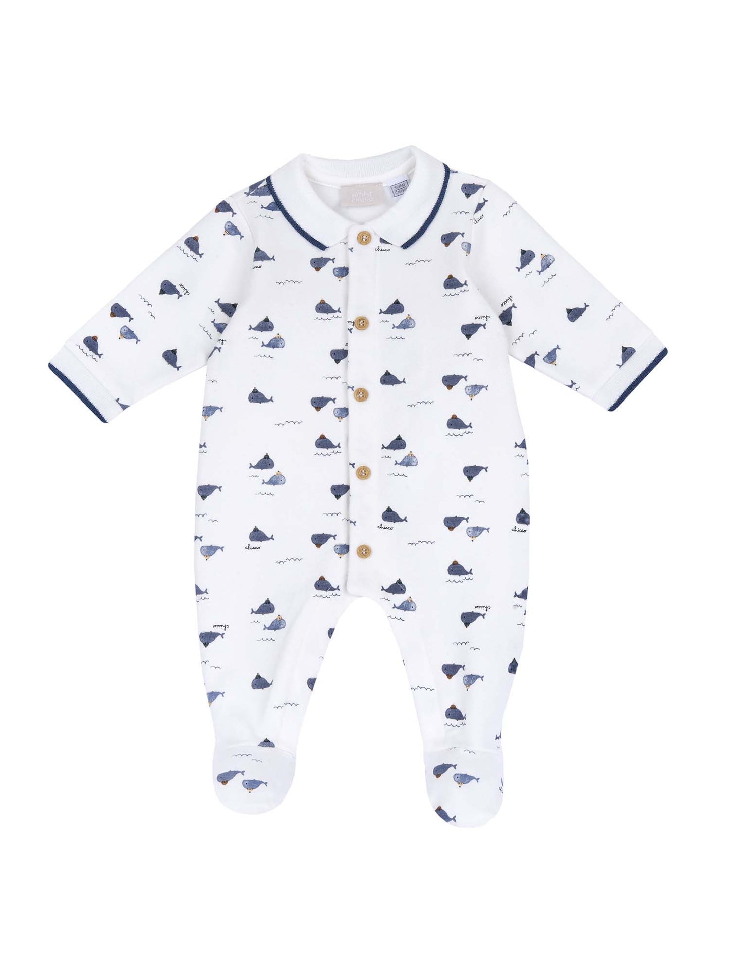 TUTINA NEONATO CHICCO BAMBINO BIANCO-BLU