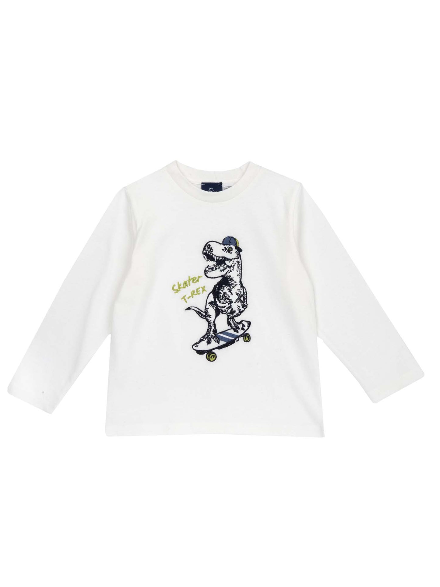 T-SHIRT DINOSAURO MANICA LUNGA CHICCO BAMBINO BIANCO