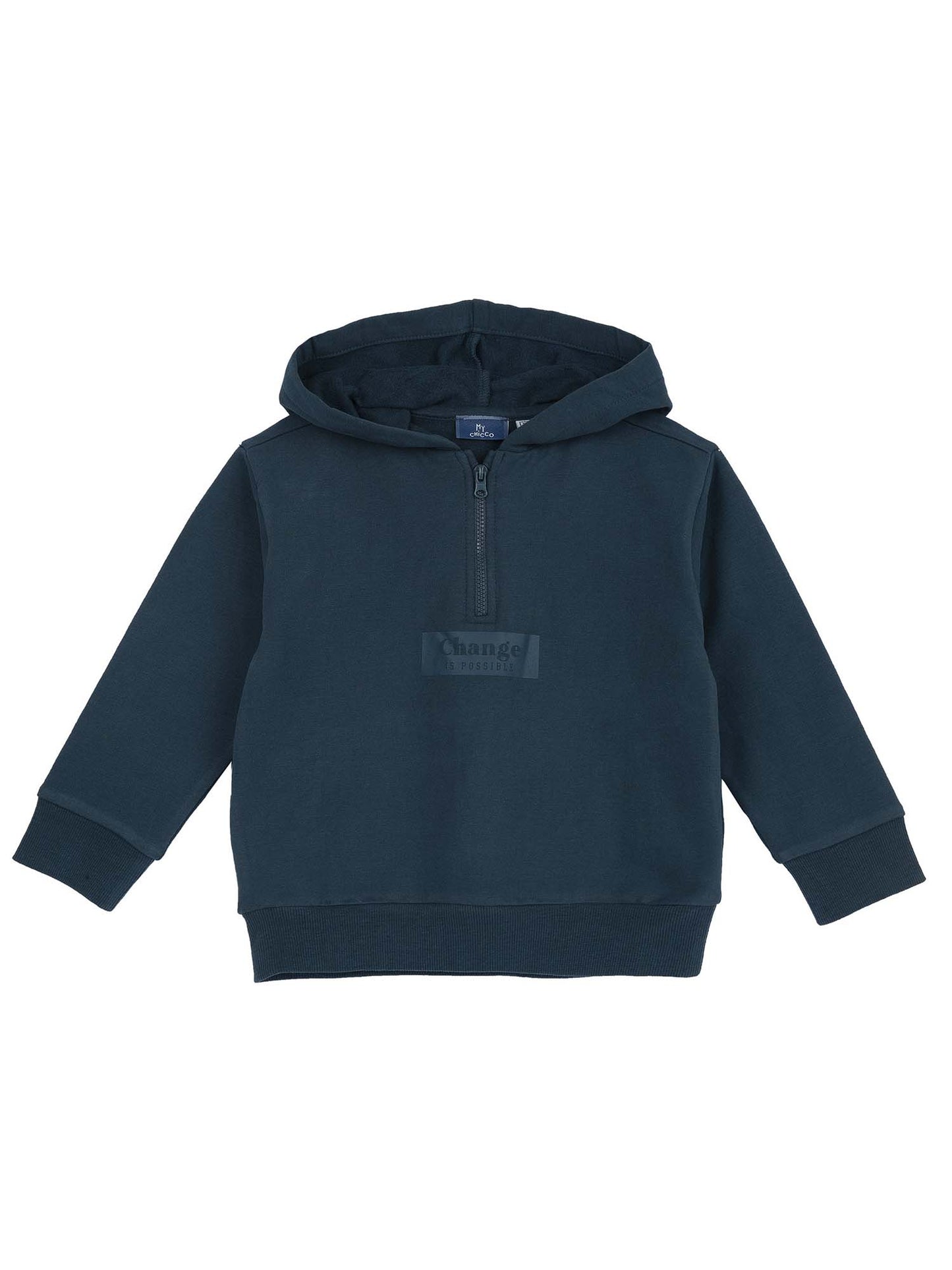 FELPA CON CAPPUCCIO CHICCO BAMBINO BLU