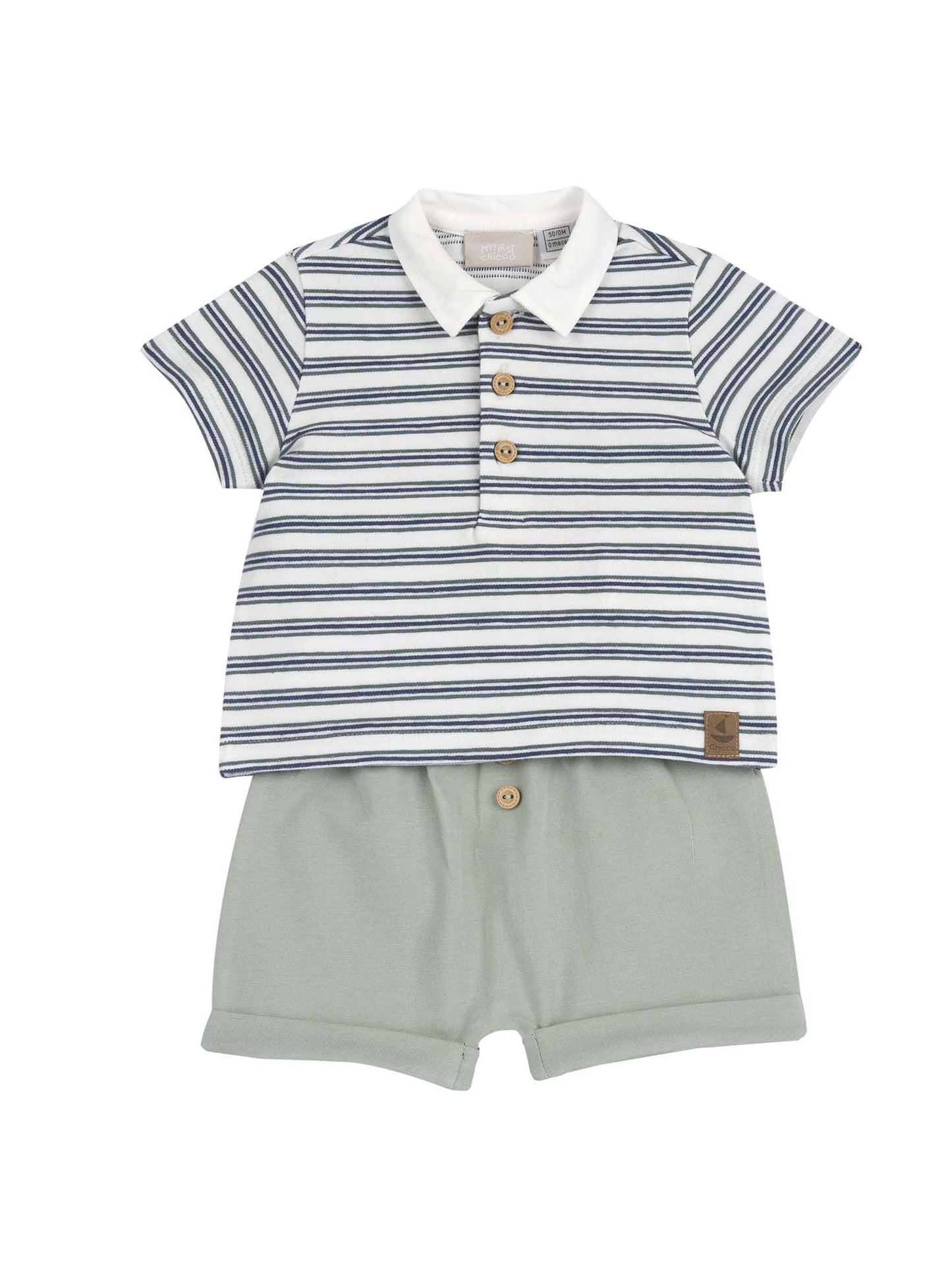 Chicco completo polo e short multicolore da bimba/o per