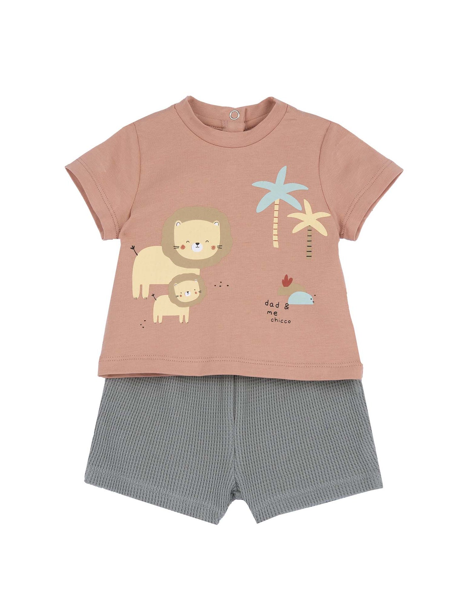 Completo t-shirt e short da bimba/o in rosso Chicco