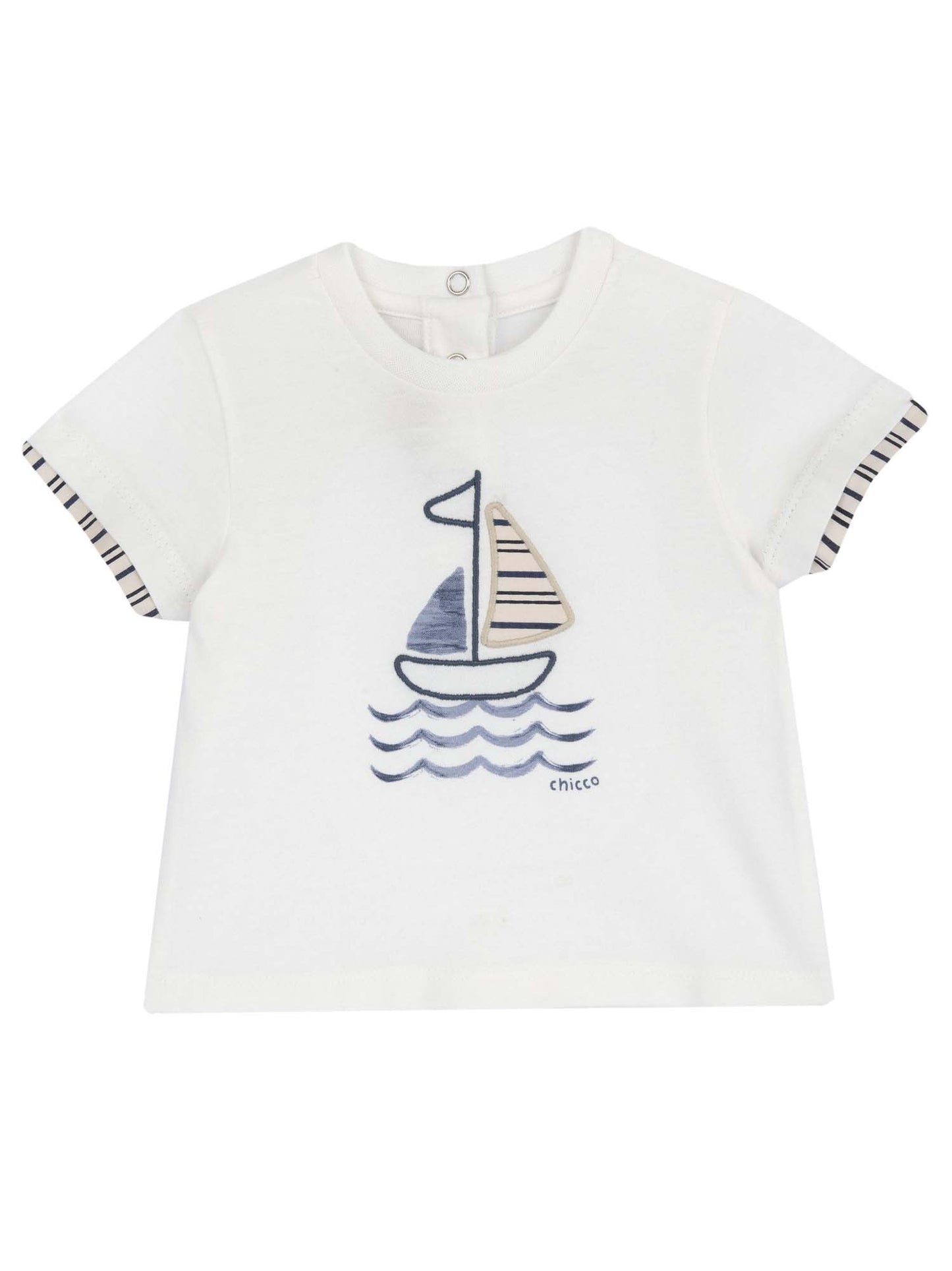 T-shirt maniche corte Chicco bianca per da bimba/o