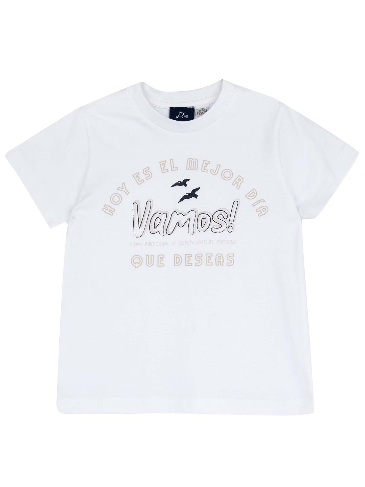 T-shirt maniche corte Chicco bianca per da bimba/o