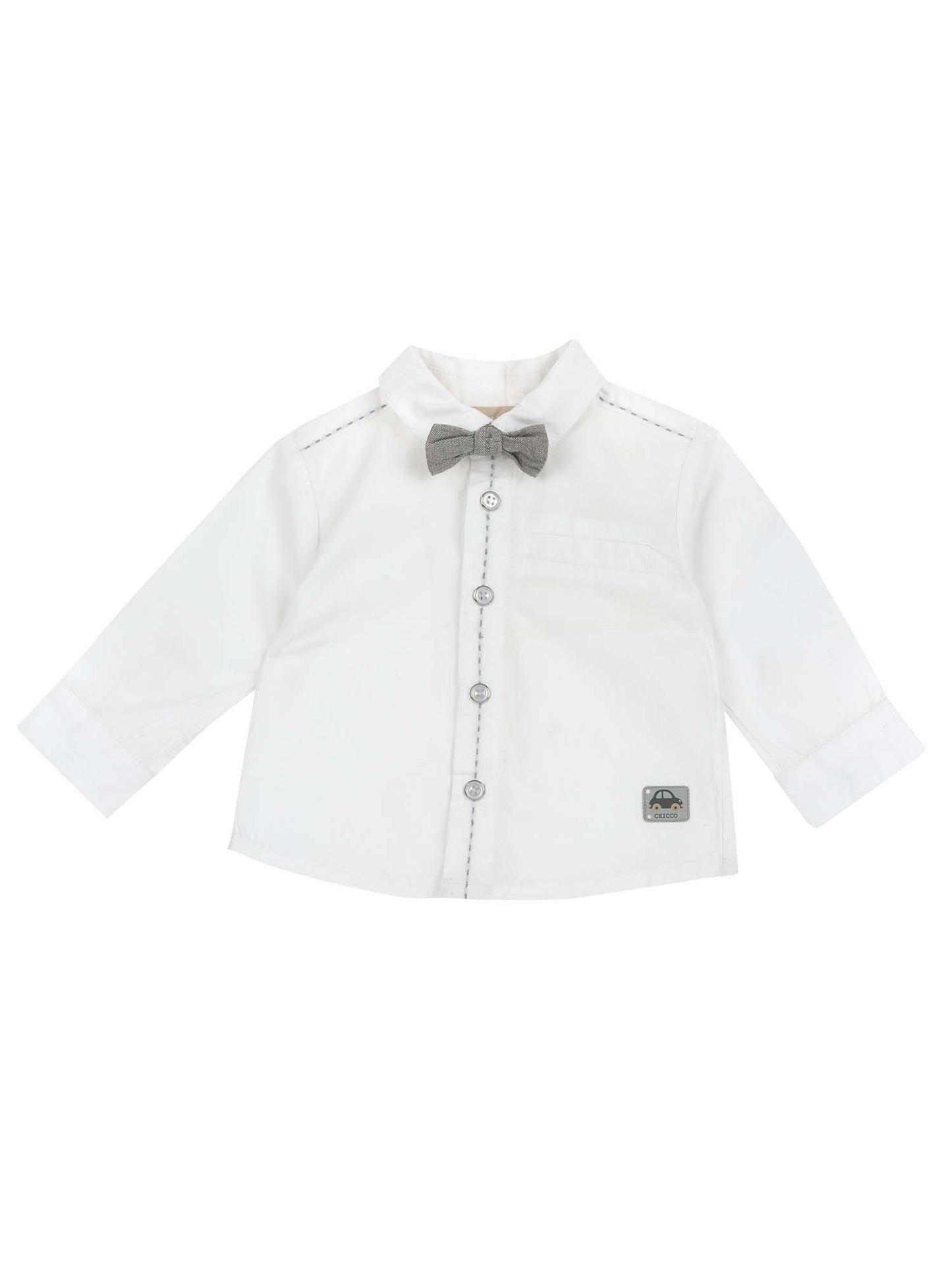 Chicco camicia a maniche lunghe bianca per da bimba/o