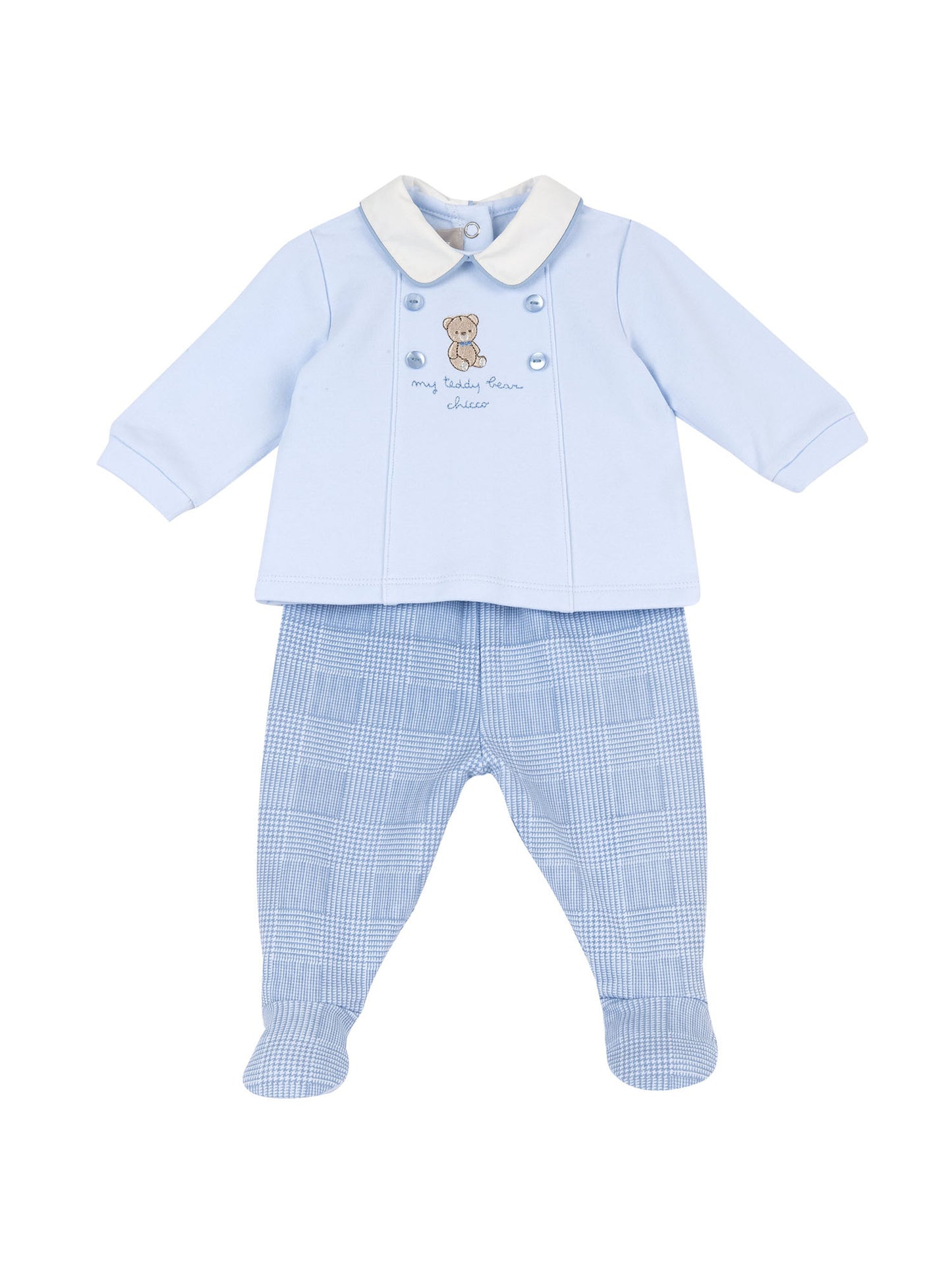 Chicco Tutina 2 Pz, tutina da unisex bambino azzurra