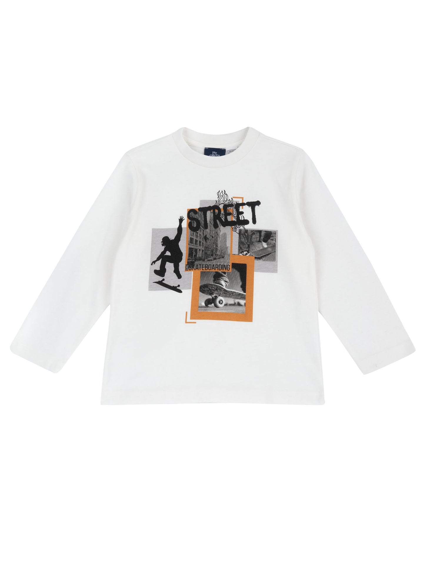 Chicco T-shirt ml, t-shirt a maniche lunghe da unisex bambino bianca