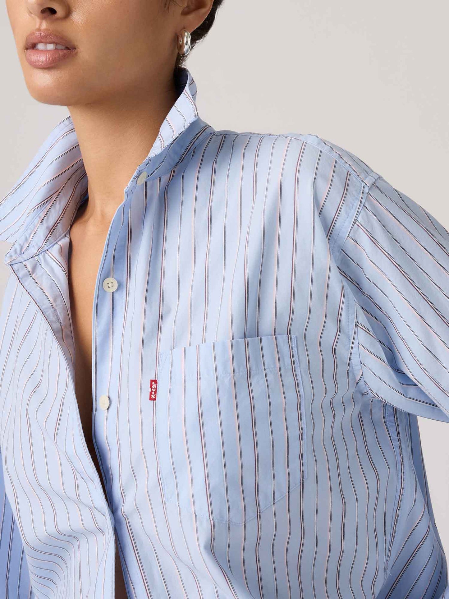 Levi's Harlie Boyfriend, camicia azzurra da donna