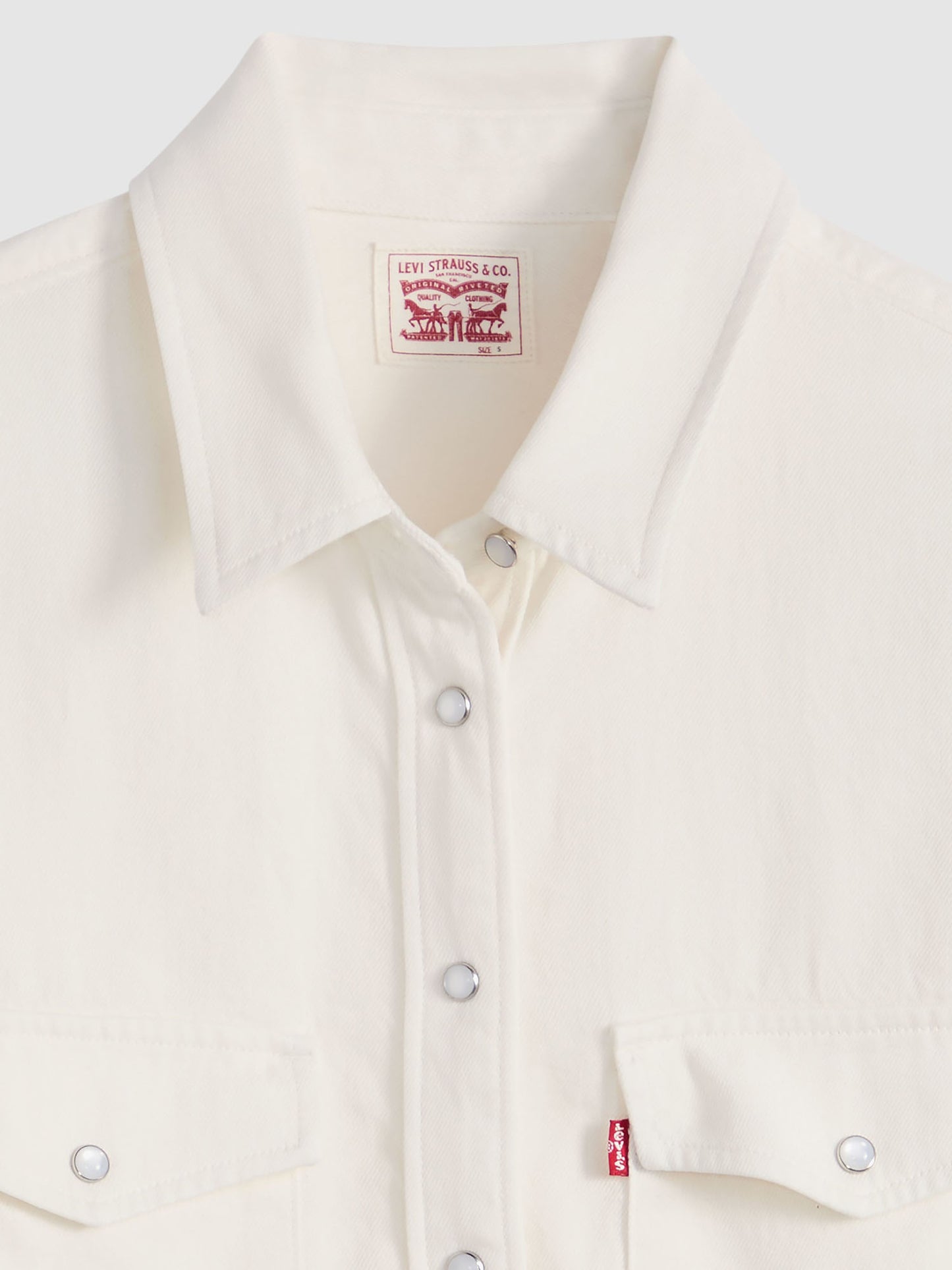 Levi's Iconic Western, camicia donna bianca in cotone