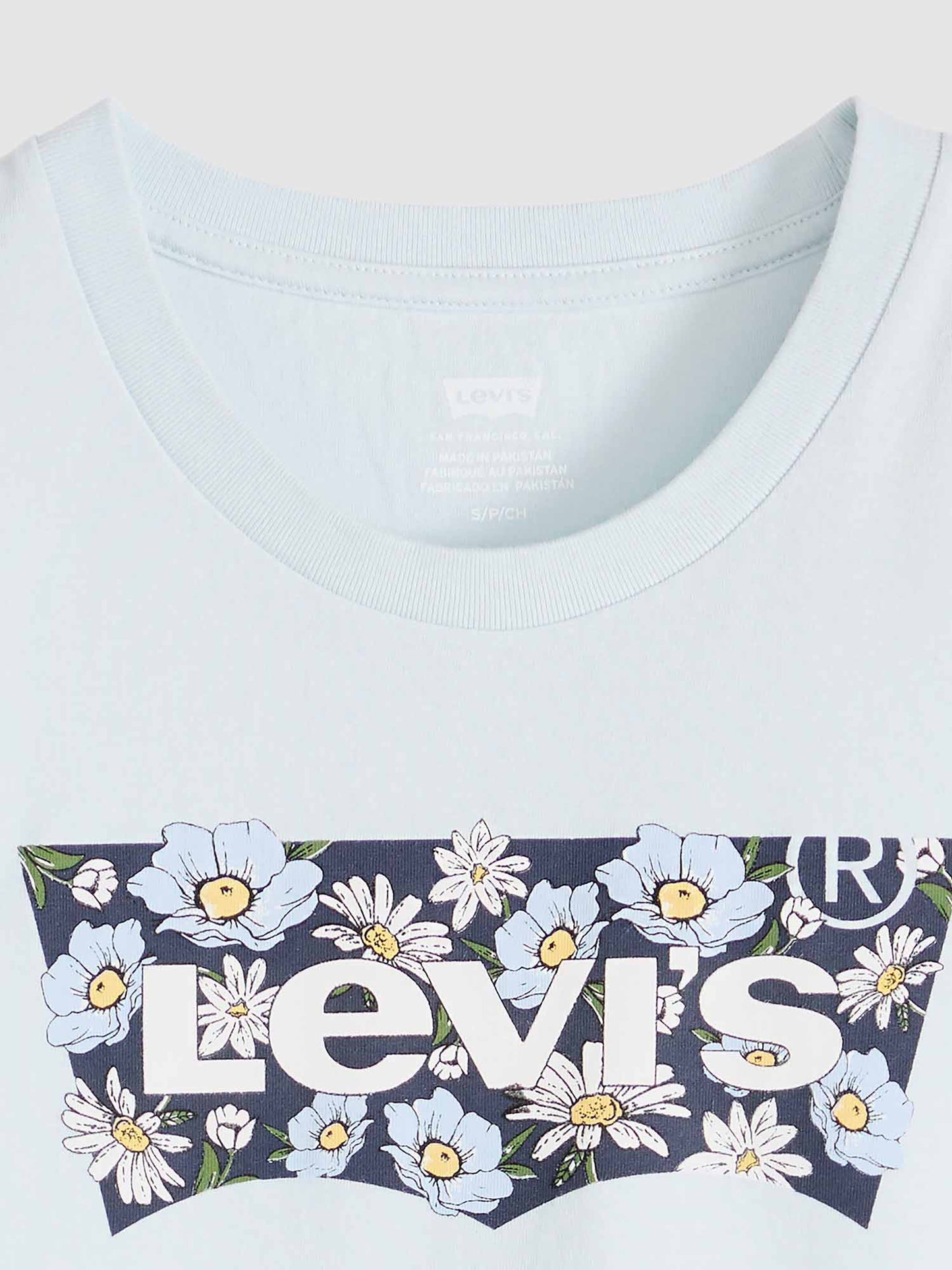 Levi's The Perfect T-shirt da donna azzurra con stampa floreale