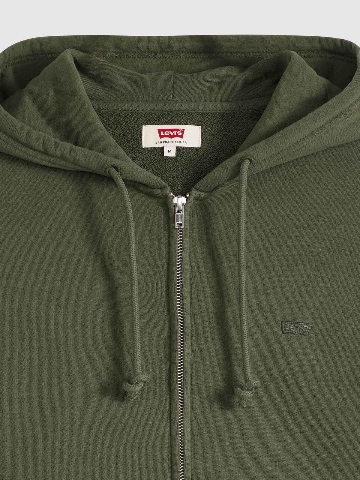 Levi's original zip felpa da uomo verde