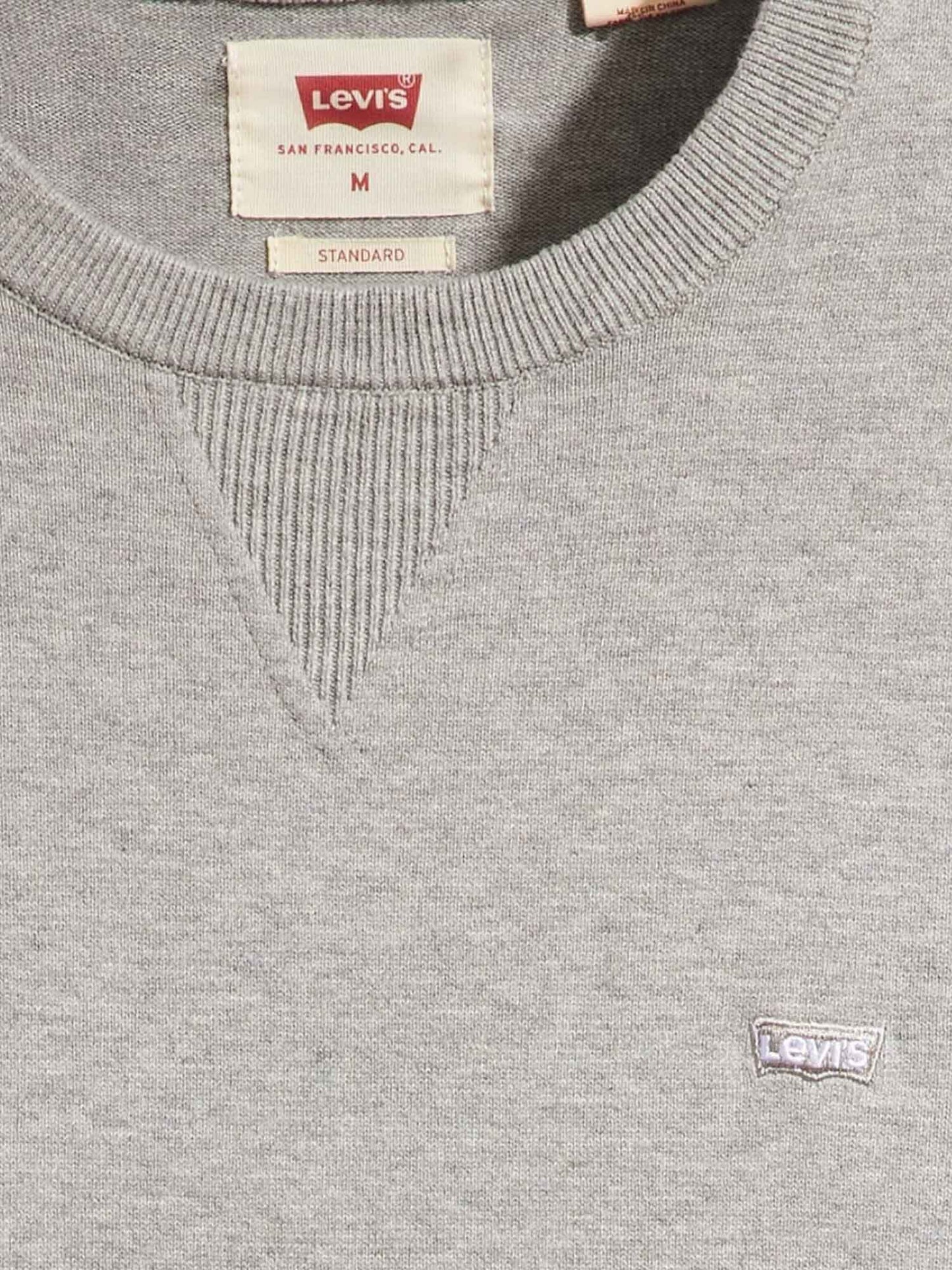 FELPA IN MAGLIA RASATA LEVI'S DA UOMO GRIGIO