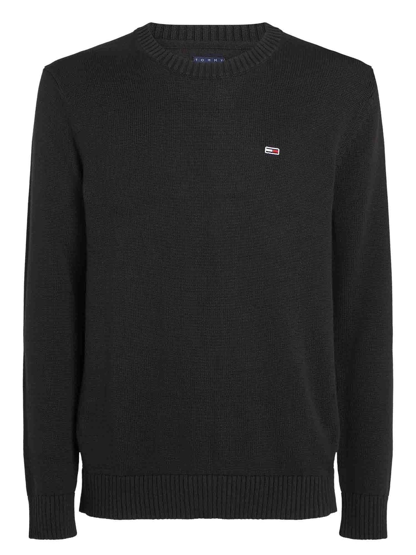MAGLIONCINO SLIM C-NECK TOMMY JEANS UOMO NERO