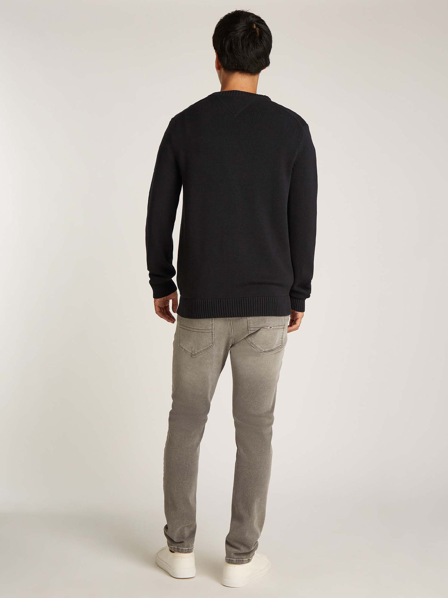 MAGLIONCINO SLIM C-NECK TOMMY JEANS UOMO NERO