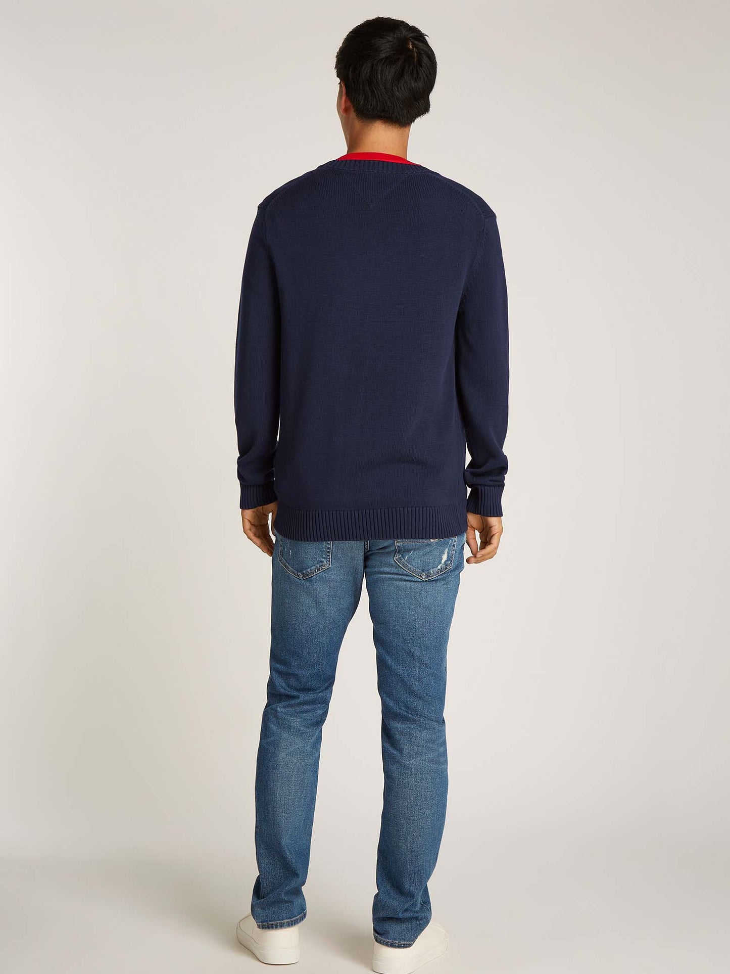 MAGLIONCINO SLIM C-NECK TOMMY JEANS UOMO BLU