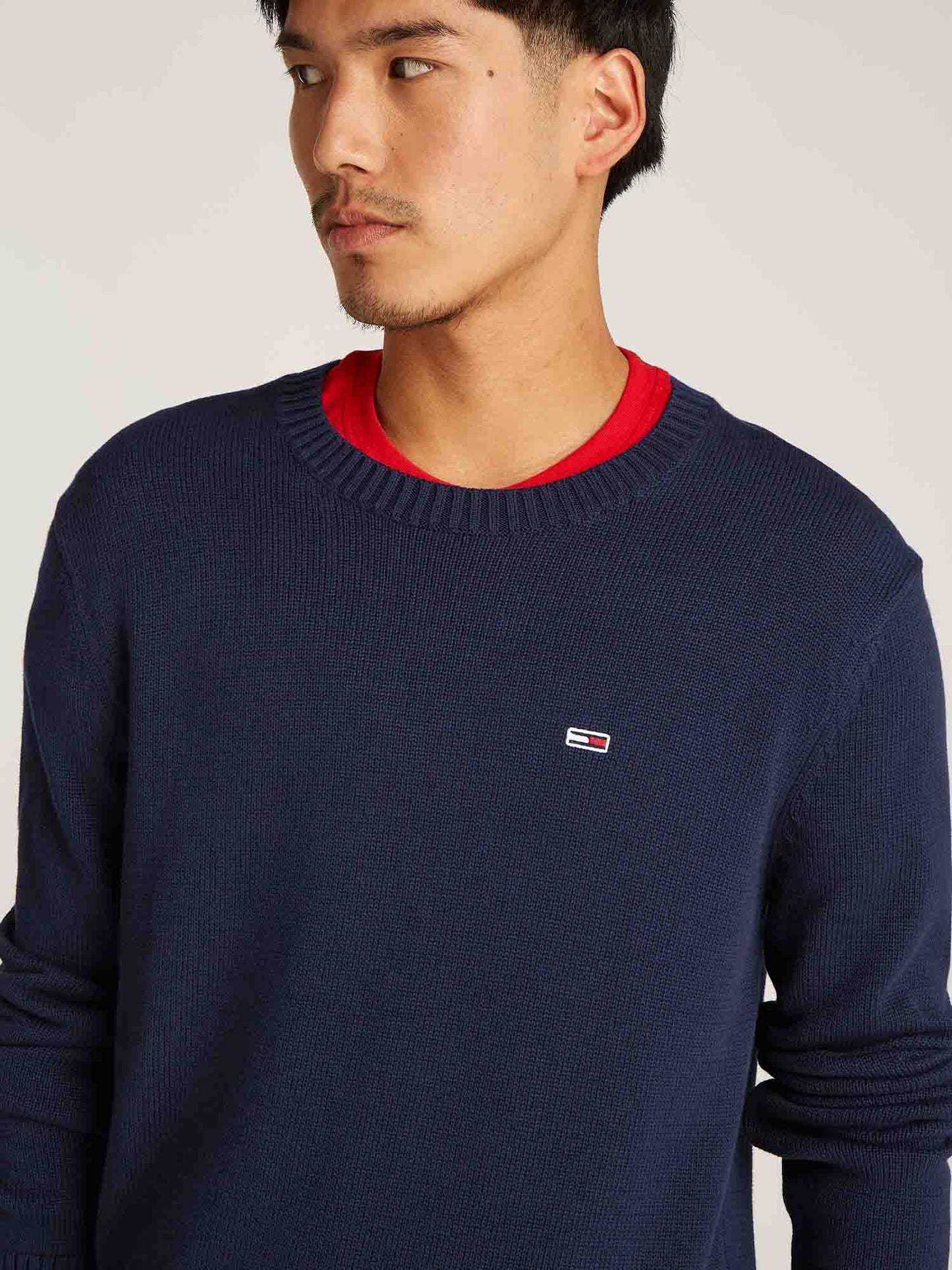 MAGLIONCINO SLIM C-NECK TOMMY JEANS UOMO BLU