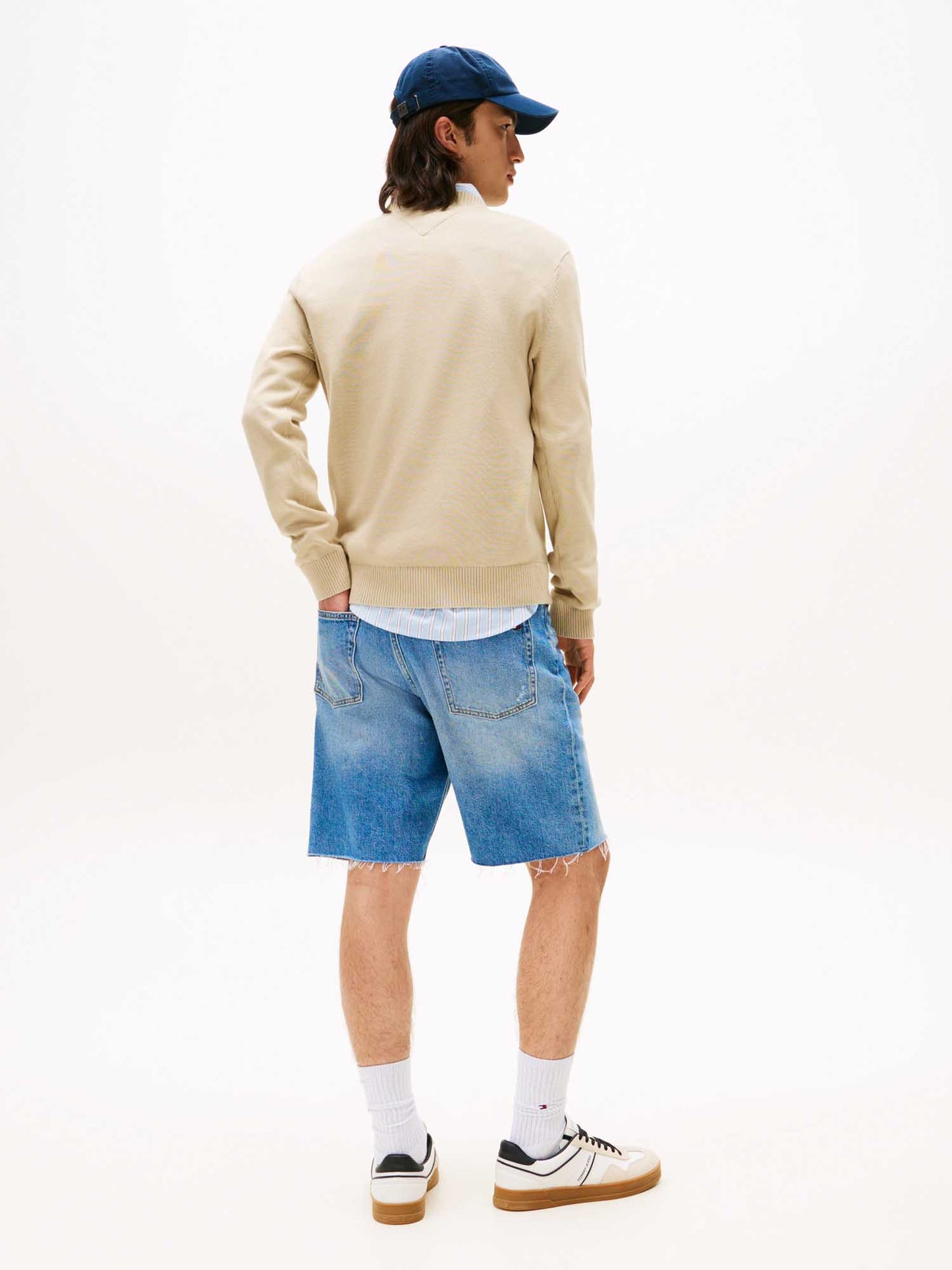 MAGLIA GIROCOLLO TOMMY JEANS DA UOMO BEIGE