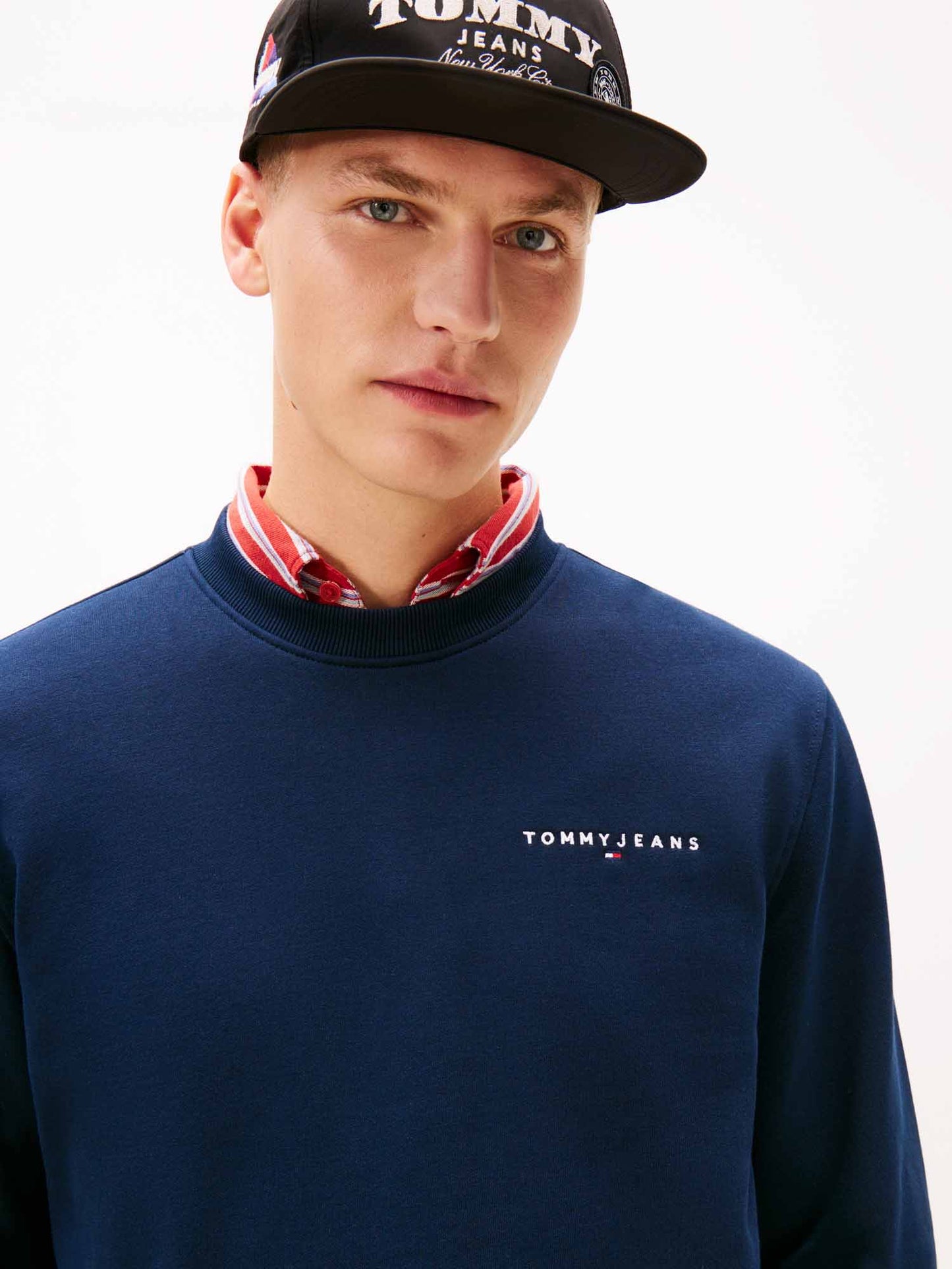 Tommy Hilfiger Tjm Reg Linear Crew, felpa da uomo blu