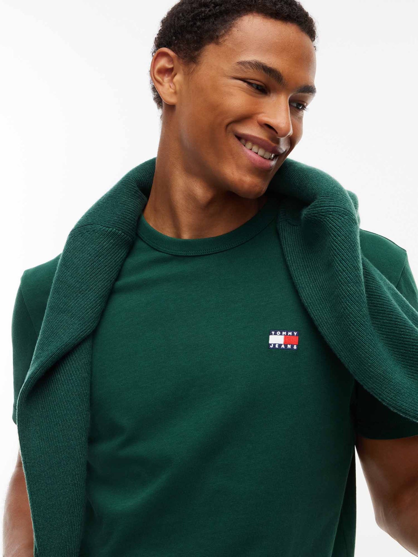 Tommy Hilfiger Tommy Badge, t-shirt maniche corte da uomo verde