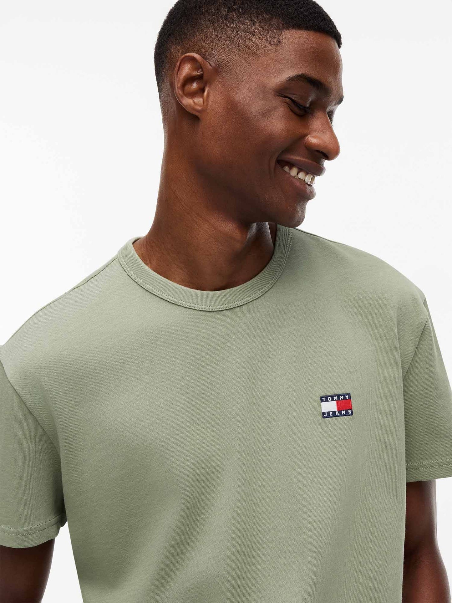 Tommy Hilfiger Tommy Jeans Badge Tee, t-shirt maniche corte da uomo verde