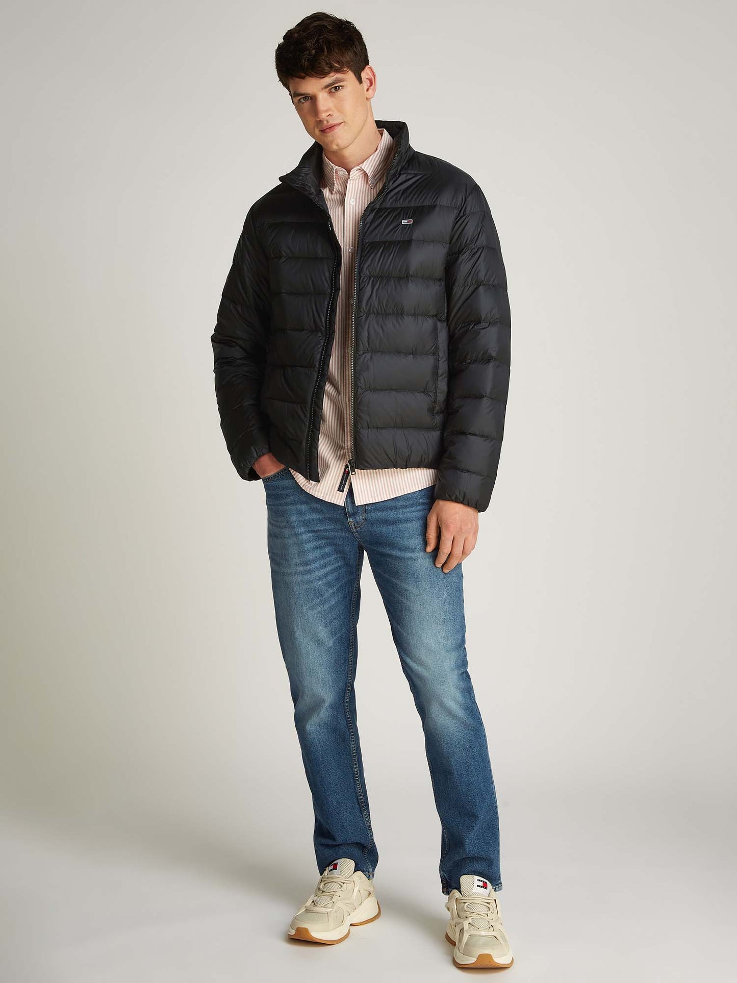 GIUBBINO LEGGERO IDROREPELLENTE TOMMY HILFIGER DA UOMO NERO